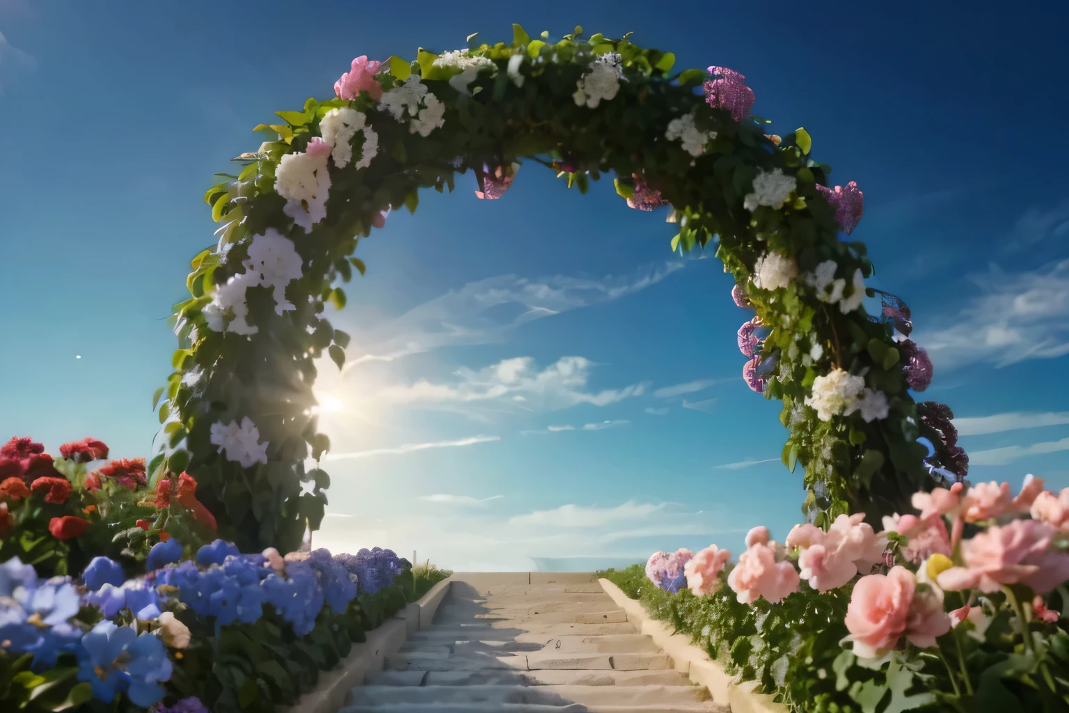 Arch Garden with Flowers