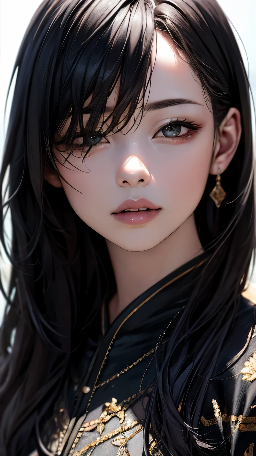 (hig彼st quality、8k、32k、masterpiece)、(Realistic)、(Realistic:1.2)、(High resolution)、Very detailed、Very beautiful face and eyes、1 girl、Delicate body、(hig彼st quality、Attention to detail、Rich skin detail)、(hig彼st quality、8k、Oil paint:1.2)、Very detailed、(Realistic、Realistic:1.37)、Bright colors、Full Body Shot、((Small eyes))