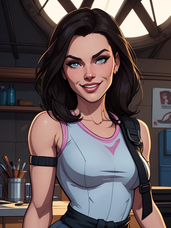 Xena princess warrior portrait mode sensual sesys style Cartoon style digital illustration together boyfriends Cartoon style character portrait mode Cartoon style character facial expression happy beautiful smile and six medium small portrait mode from the waist up a woman in a teen leader uniform holding a chainsaw ,Cartoon style digital illustration style Like character in Tekken, glamorosa Jill Valentine, personagem de videogame, 3D rendering of Jerma 9 8 5, como o protagonista do gta 5, personagem do rei dos lutadores, girl of the zodiac knights,Cartoon style digital illustration style like a GTAV character, rainha arlequina, personagem de videogame art, Faye Valentine style Cartoon style illustration digital style