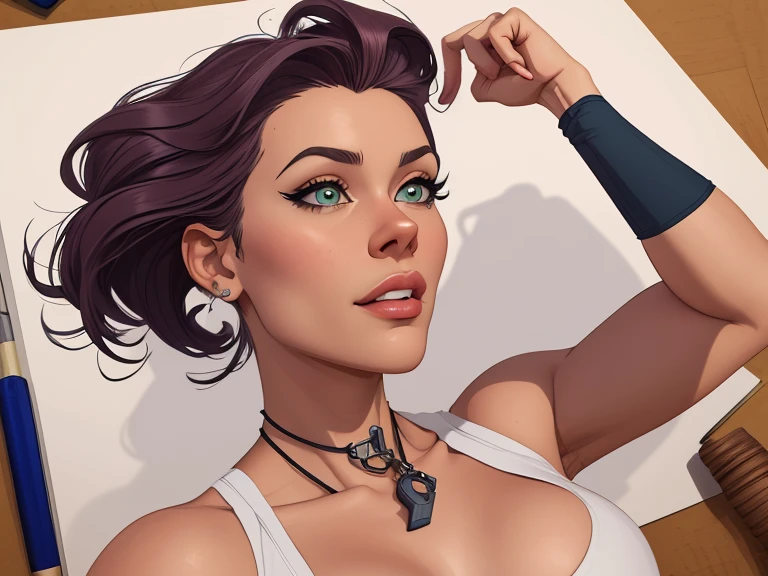 Personagem mulher estilo atompunk Fiona rainha Anna de Arendelle com marcas de guerras Imagem de desenho animado de uma mulher .Ilustra??o estilo desenho animado, estilo de arte dos desenhos animados, estilo de arte dos desenhos animados, digital illustration style, estilo atompunk design de personagens altamente detalhado, arte digital detalhada coragem, Forest fan art, Design de personagens de retrato, beautiful digital illustration, retrato de alta qualidade, Arte em quadrinhos, mulher jovem cabelo com transas lindas . Queen Anna of ArendelleBeautiful lined eyes Medium large bust and wonderful sexy clothes. image expression of sexual desire from waist to head illustration Queen Anne of Arendelle atompunk style Fallout 4 style pose playboy magazine sakura uchiha, cabelo rosa, arms up, olhos verdes, abaixo do peito, Bracelete de prata, fundo simples, seios pequenos, slightly muscular arms, pose sexy, red sport bra, zipper down, half naked chainsaw ,Cartoon style digital illustration style Like character in Tekken, glamorosa Jill Valentine, personagem de videogame, 3D rendering of Jerma 9 8 5, como o protagonista do gta 5, personagem do rei dos lutadores, girl of the zodiac knights,Cartoon style digital illustration style like a GTAV character, rainha arlequina, personagem de videogame art, Faye Valentine style Cartoon style illustration digital style