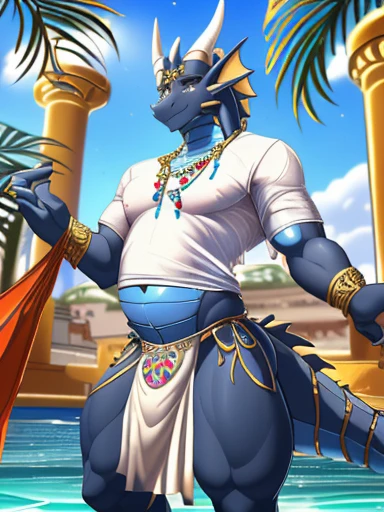 hi res,(((dragon))), ((( ))), anthro, , , ((((long loincloth)))), ((((lingerie bikini, s\ex\y bikini, side-tie panties, tiny black thong)))), (((( male, muscular male, anthro, , , )))), male, , anthro, , slim, Skinny, tail, adults, mature, (((male))), (((((((((solo))))))))) outside, plant, standing, sea, tree, (water), detailed background,by littleblackalas cold atmosphere, open smile, soft blush, , ((((((((((wearing white tshirts)))))))))), ((((((muscular thighs, thick thighs, thick calves, wide hips, wide pelvis, curvy figure, v\olup\tuous figure, both feet are close together, \hourglass \figure, f\emb\oy body, female body, )))))), (((((golden accessory, loincloth accessory, loincloth jewelry, jewels and ornaments for loincloth, s\ex\y loincloth, belly dancer outfit, long pelvic curtain, narrow loincloth)))))