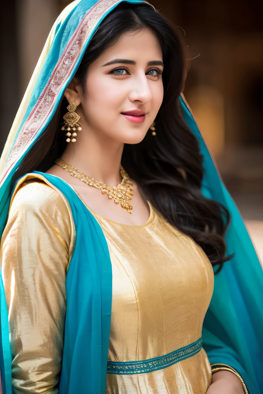 Wear bandhani anarkali dress standing, gorgeous royal, ((Katrina kaif:1.2)), jewellery, gem, necklace, gold bracelet, anklets, thick lips, skindentation, parted lips, ulzzang-6500-v1.1, portrait of a beautiful Indian woman, From Golden Skin, 27 years old, Pretty woman, Indian model, (in long anarkali dress) (Slim abdomen), (Perfect slim figure), (Dynamic pose), Solo, ((open crotch)), (((bare ass))), (Slim:1.1), 1 woman, (Full figure:0.9), Beautifully detailed sky, sunny day, Mumbai city, On the street, detailed Mumbai street, Indian clothes,(( long sleeve dress)), ((long red anarkali dress)), medium hair, smile, closed mouth, lips, Long red anarkali dress covered with full body, detailed beautiful round eyes, Indian women, Asian women, Beautiful face, photorealistic, rim lighting, two-tone lighting, gold bracelet, thick lips, indentation, parted lips, (detailed eyes), light blonde hair, blue eye, details still clear, honey-coloured, fluffy turned, HDR, shallow depth of field, broad light, backlighting, bloom, light sparkles, chromatic aberration, sharp focus, Nikon Z 85mm, unparalleled masterpiece, ultra-realistic 8k photos, best quality masterpiece, best quality, (photorealistic:1.2), (realistic:1.5), (hyperrealistic:1.2),(photorealistic face:1.2), (close up:1.6), (light blonde hair), (blue eyes), ((big cheeks)), (beautiful face:1.8), (detailed face:1.6), (medium breast:1.2), (detailed bright eyes:1.5), (eyelashes:1.4), (smiling:1.3), (detailed long black hair), (long red anarkali dress:1.5), (narrow waist:1.5), (thigh: 1.5), (realistic human skin:1.6), (full curvy body) (detailed eyes), (seductive pose), (detailed facial features), (detailed clothes features), (necklace), (earrings), (bracelet), ( Long red bandhani anarkali dress), (Photorealistic:1.4), (High Quality: 1.2), Raw photo, (Perfect body shape), Uniform, Deep shadows, Unobtrusive, Cold light 12000K,