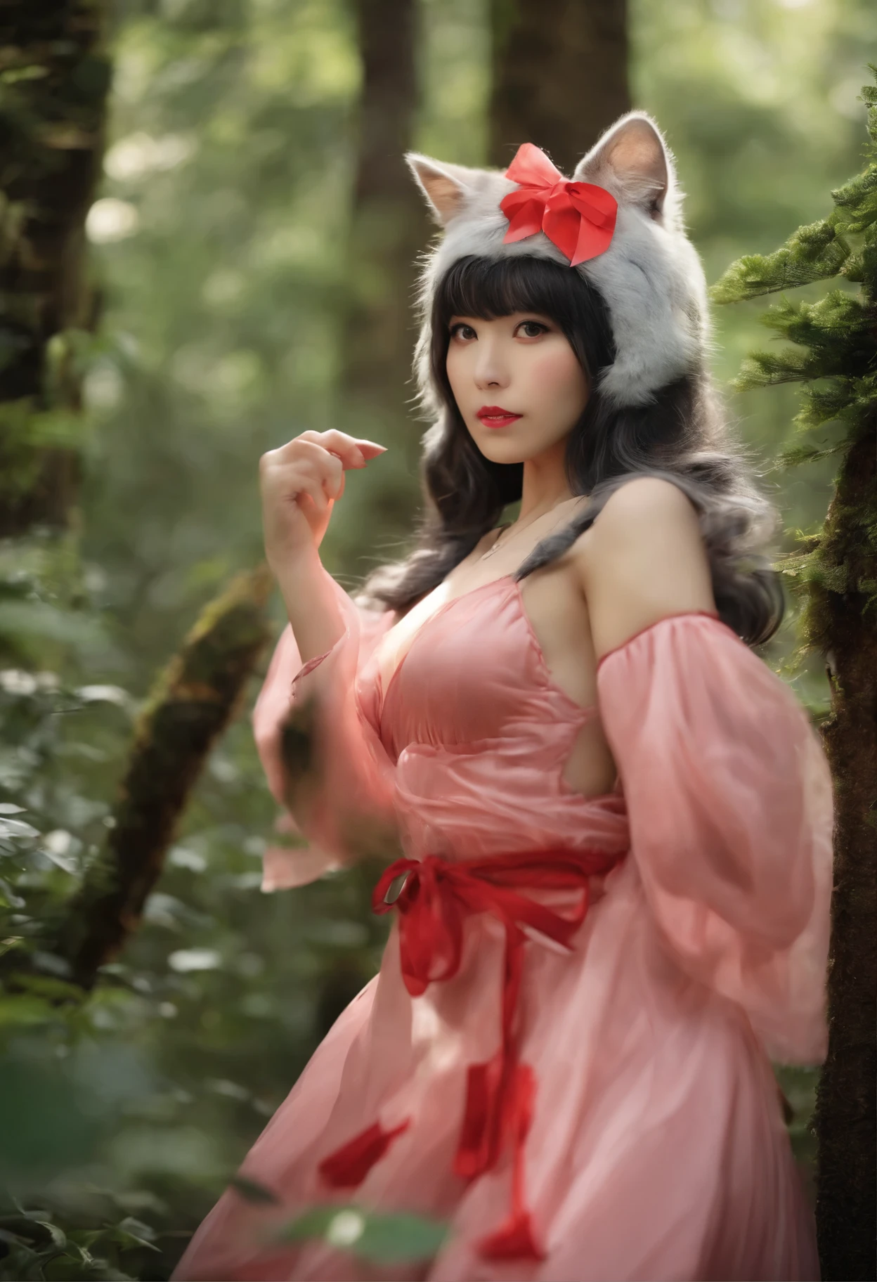British girl 15 years old - dressed as Athena, Fantasy,in 8K ,真实感, Photo , hight resolution, real looking skin, No cosmetics, to the girl : diadems, Sophisticated appearance, plump body, pale skin with fair skin, elf,In clothes, fentezi, mystical forest,Breasts are protruding、fullnude、nakedness、Pubic hair is also showing、Thin leg、Walking
