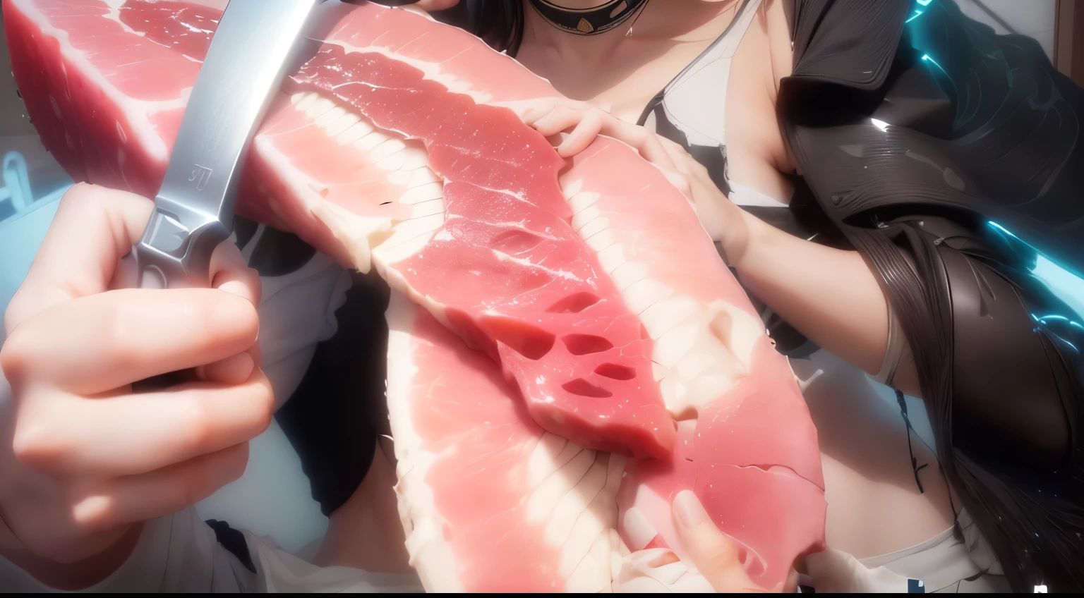 Blonde, naked, lying on the floor, nipples, legs spread in an M-shape, pussy being pounded from below with a meat stick with a protrusion, arms hanging, legs restrained by a machine, armpits, mouth open and drooling, machine rape, blindfolded, meat stick inserted deep into female genitals, drooling, small breasts, tiny breasts, stick shoved in pussy, braids, legs spread in an M-shape, meat stick inserted into pussy,  squirting from pussy, knees up, teeth clenched
