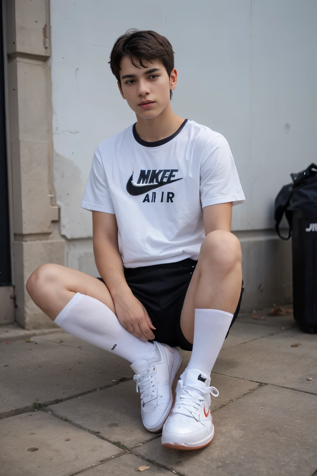 hot teenager boy wearing nike air jordan 1