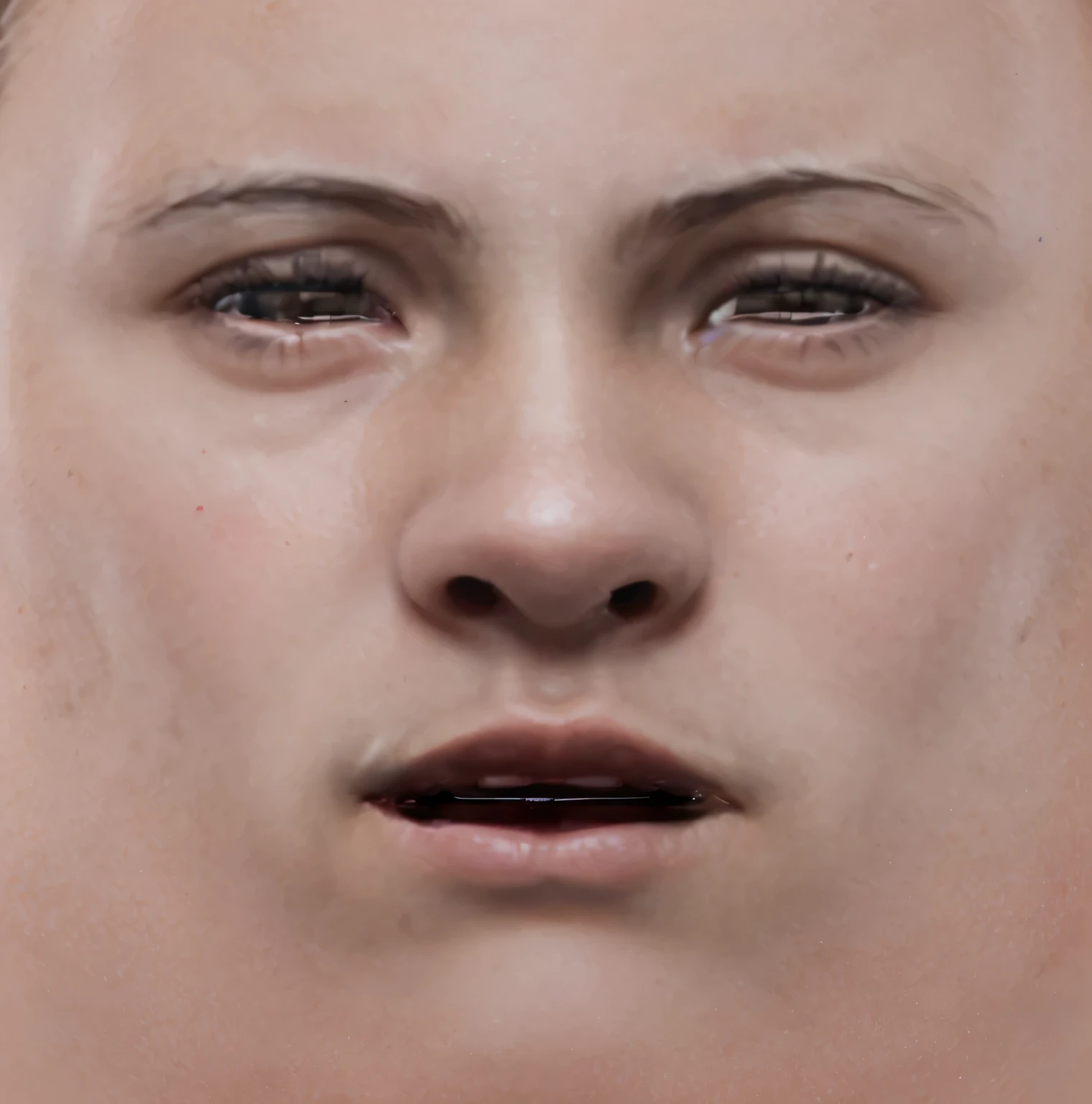 Female rough detailed skin sharp Girl tomboy Face texture 4K AAA game character skin mouth nose eyes brows photorealism photo real imperfections skin texture facial features