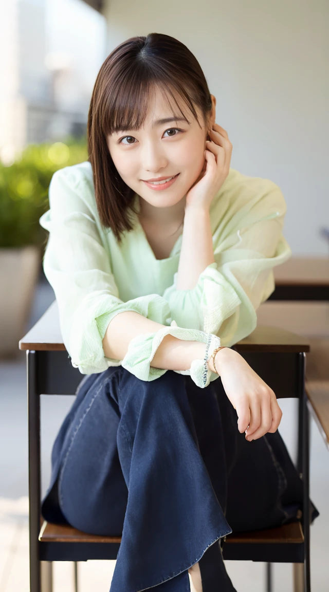 (highest quality,16k,High resolution,masterpiece:1.2),Very detailed,(Realistic,photoRealistic,photo-Realistic:1.37)The most beautiful woman in the world、Beautiful, clear white skin、whole body，18-year-old,Beautifully detailed face,Detail View,Renaissance art,A delicate work of art,1 Japanese female,OL、office、Mid Shot、Adorable smile、officeの服装、Black Hair、Business shirts、Tight shirt、A little chubby、Grey tight skirt、mini skirt、panties、pumps,highest quality,Very delicate and beautiful 8K,非常にHigh resolution,,Beautiful detailed girl,Realistic、officeの中、officeのSit on a chair、Computer Desk、Beautiful appearance、Sit on a chair、Spread your legs、Spread your legs、panties、I can see your thighs、