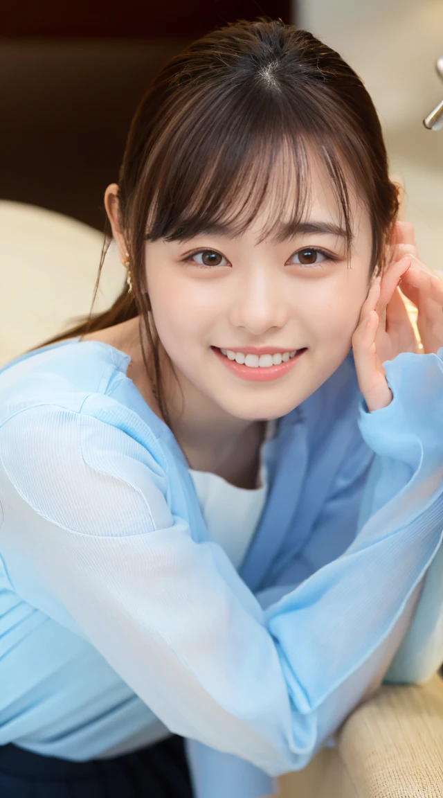 (highest quality,16k,High resolution,masterpiece:1.2),Very detailed,(Realistic,photoRealistic,photo-Realistic:1.37)The most beautiful woman in the world、Beautiful, clear white skin、whole body,18-year-old,Beautifully detailed face,Detail View,Renaissance art,A delicate work of art,1 Japanese female,OL、office、Mid Shot、Adorable smile、officeの服装、Black Hair、Business shirts、Tight shirt、A little chubby、Grey tight skirt、mini skirt、panties、pumps,highest quality,Very delicate and beautiful 8K,非常にHigh resolution,,Beautiful detailed girl,Realistic、officeの中、officeのSit on a chair、Computer Desk、Beautiful appearance、Sit on a chair、Spread your legs、Spread your legs、panties、I can see your thighs、