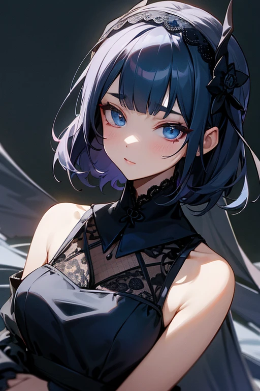 black and navy lace dress、cute、Villainess、head band
