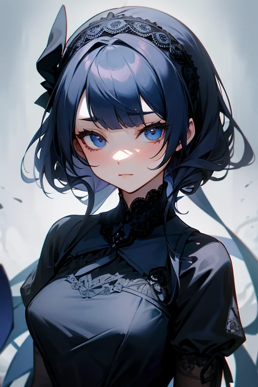 black and navy lace dress、cute、Villainess、head band