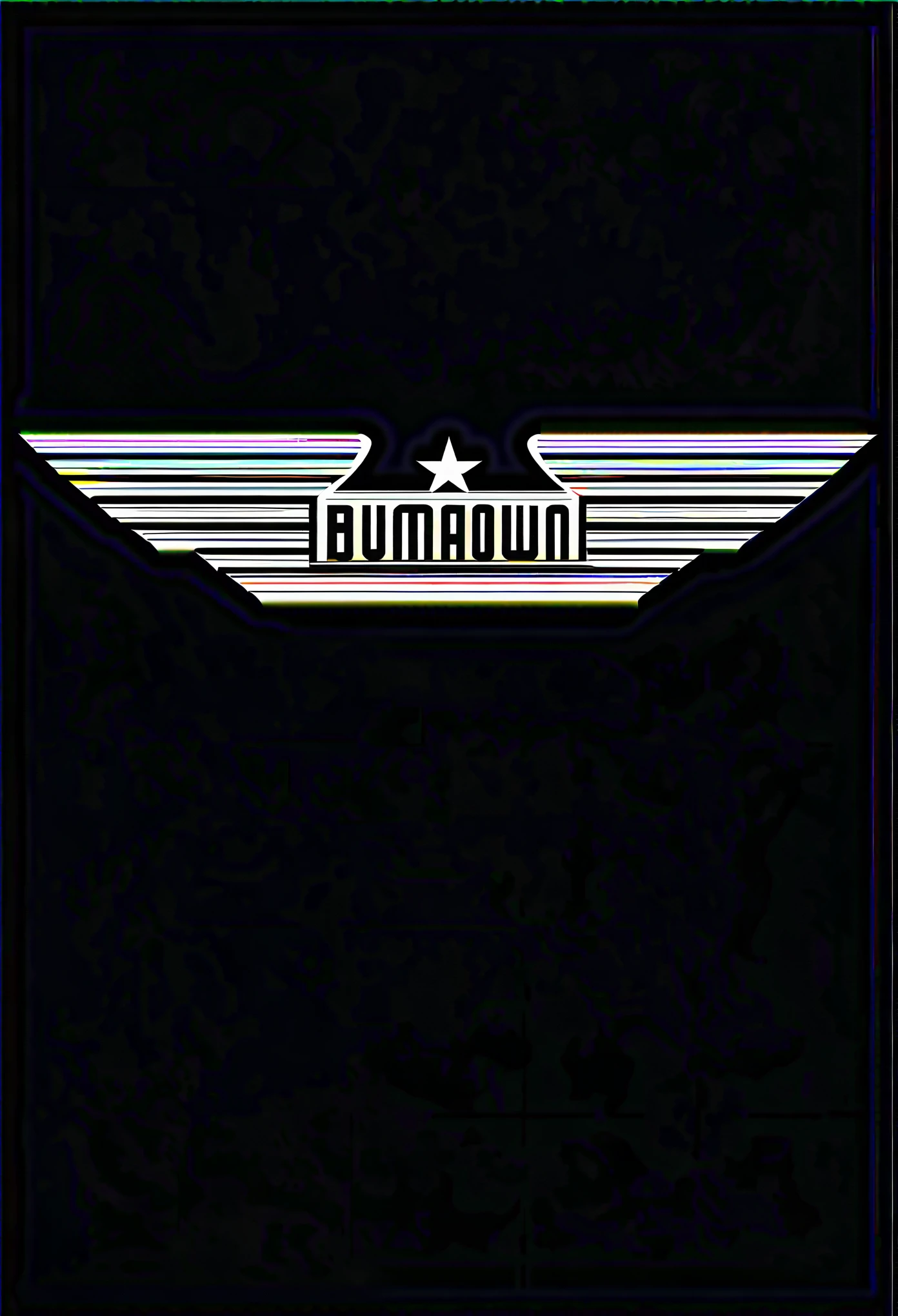 Top Gun movie logo　Black Background　Realistic