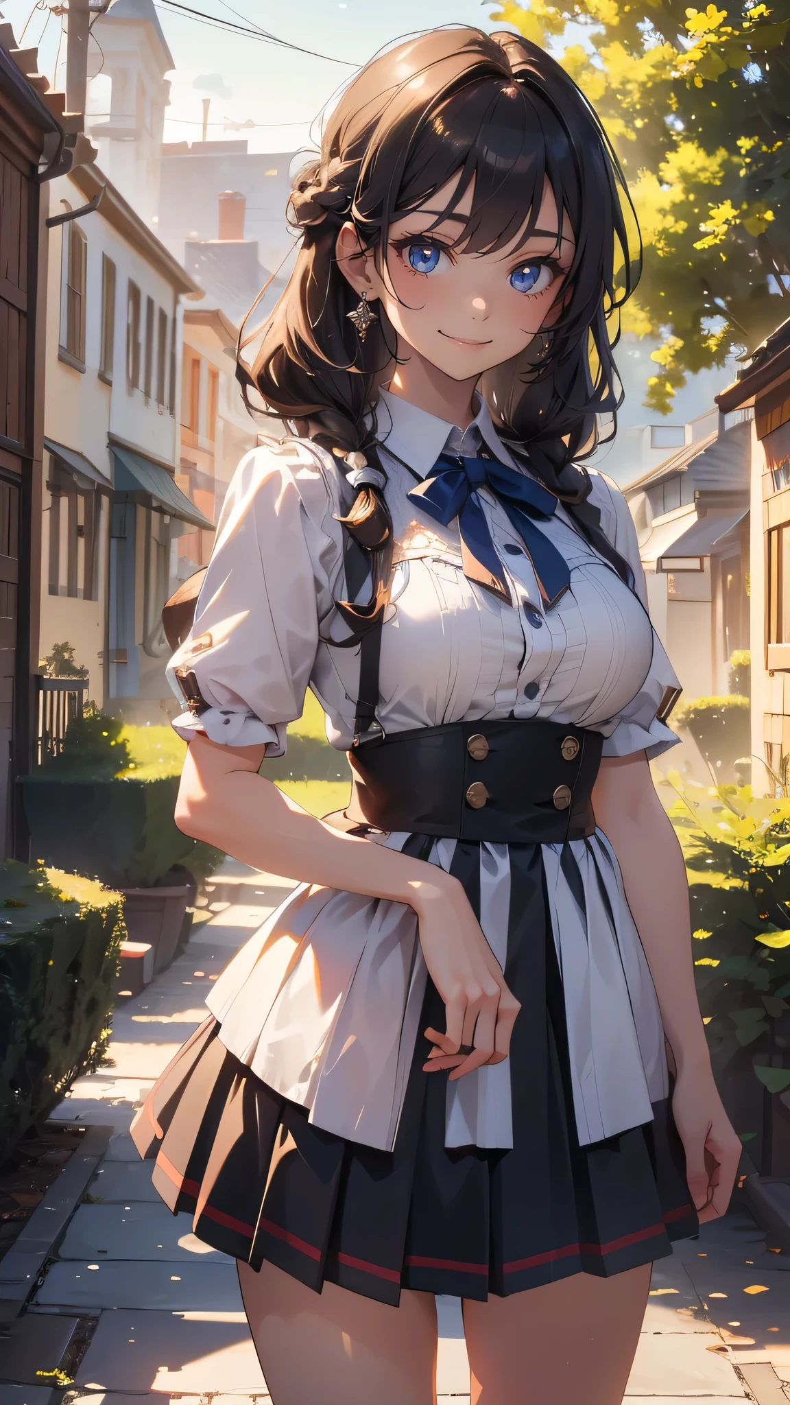 looking at viewer,high school girl,leaning forward,(random cute clothes),(random Lively pose),(Thin type),(large breasts),(random hairstyle),(Highest image quality, (8K), Ultra-realistic, Best Quality, High quality, High Definition, high quality texture, high detailing, Beautiful detailed, fine detailed, extremely details CG, Detailed texture, realistic representation of face, masterpiece, presence)