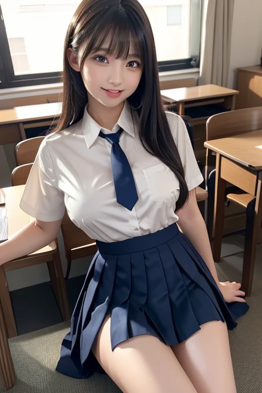 ボブカット expensive school student　expensive school girl　M-shaped Spread your legs　Kneel on your left leg　Straighten your right knee　Spread your legs　smile　Japanese　No makeup　ベッドの上でM-shaped Spread your legsして股間を見せる　　large amount of hair　bangs　Looking at the camera　Long Hair　Look forward　Glossy black tights　10 denier shiny black stockings　Very big breasts that look like they&#39;re about to burst、ラクダのつま先 cute, smile,, Beautiful details, , texpensives，Self Snap,expensive ,Simple dark blue student uniform blazer,Dark blue pleated skirt,Are standing,10 denier shiny black stockings, (expensiveest quality: 1.2), (Realistic), (Realistic: 1.37), 超High resolution, cute, , Beautiful details, (((Red tie)))　Thrust up your left arm　Extend your right arm　Beautiful detailed girl, Very detailed目と顔, 細かくてBeautiful Eyes　 Very detailed, High resolution, Very detailed, highest quality, ((Japanese expensive school navy blazer uniform)), Very detailed, wonderful, The finer details, highest quality, の少女、(((I have white satin panties)))、Long neck、(((Open your mouth and stick out your tongue)))、Big eyes、,Tight white blouse with small bust size,(10 denier shiny black stockings),16 years oldrtioned face,Large, slim and firm waist,Beautiful leg lines,Detailed face,Beautiful Eyes,wonderfulスタイルのモデル,expensive school classroom, (((Navy Pleated Skirt)))　(((stick out the tip of the tongue.)))、Red tie,Accurate human body、Accurate Arm、Accurate 5 fingers、Sit with your legs spread on the bed　Open the legs in an M-shape、I can see your erect nipples、Cross-legged、Angle looking up from far below.