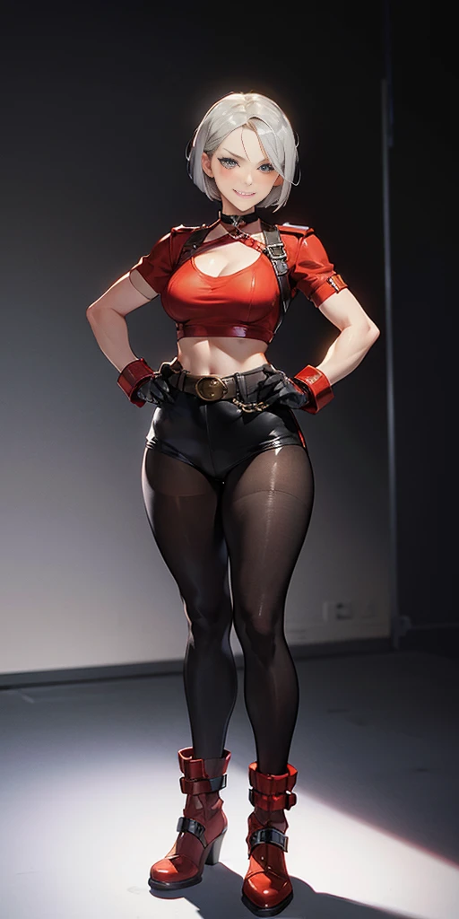 Grace Kelly、Red combat uniform、top-quality、masterpiece、detailed full-body concept