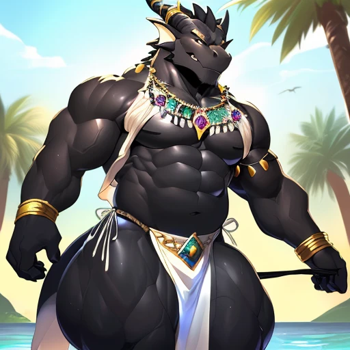 hi res,(((dragon))), ((( black body))), anthro, , , ((((long loincloth)))), ((((lingerie bikini, s\ex\y bikini, side-tie panties, tiny black thong)))), (((( male,  , anthro, slim, skinny, )))), male, , anthro, , slim, Skinny, tail, adults, mature, (((male))), (((((((((solo))))))))) outside, plant, standing, sea, tree, (water), detailed background,by milkytiger1145,by takemoto arashi,by null-ghost, cold atmosphere, open smile, soft  blush, , ((((((((wearing white tshirts)))))))), (((((((((muscular thighs, thick thighs, wide hips))))))))), (((((golden accessory, loincloth accessory, loincloth jewelry, jewels and ornaments for loincloth, s\ex\y loincloth, belly dancer outfit, long pelvic curtain, narrow loincloth)))))