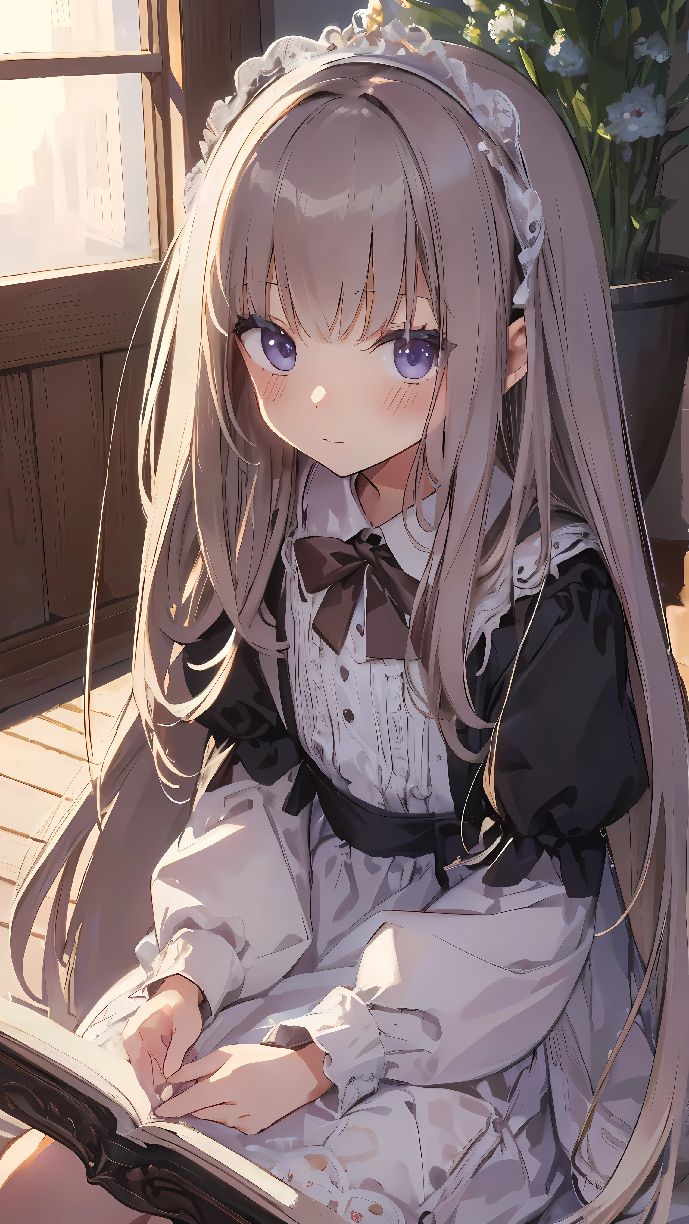 Masterpiece、Highest quality、highest quality、(((Lori)))、 ((((Petite))))、Shiny hair quality、Small face、Sitting、Super detailed, beautiful, wide eyes、Ultra-detailed, clear and beautiful faces、(cute illustration:1.2), High-resolution, ultra-detailed, best quality, embarrassed