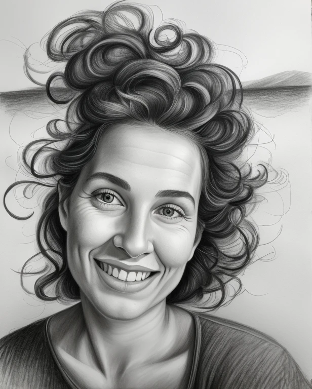 drawing with charcoal pencils, 4k, drawing of a woman with a big smile on her face, cartoon!!!, self - portrait!!!!, artist sketch, inspired by Nil Gleyen, portrait!!!!!!, ( (portrait)), art, charcoal portrait, pencil and charcoal, realistic sketch, art sketch, Art admirer, charcoal sketch, portrait, A pencil drawing, by Géza Udvary