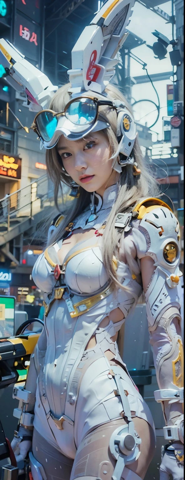 (masterpiece, best quality:1.2), (8k uhd, 16k, 32k, ultra high res), (photorealistic:1.37), (RAW photo), ultimate-realistic, ultimate-realistic details, ultimate-realistic texture, ultimate-intricate details, ultimate-realistic lighting, ultimate-realistic shadow, japanese girl, ultimate-cute face, ultimate-RAW skin, ultimate-realistic eyes, woman in powered suit, cannon mounted on shoulder, very cute face, mechanical, extremely intricate details, full body shot, ultimate photorealistic, clear stream