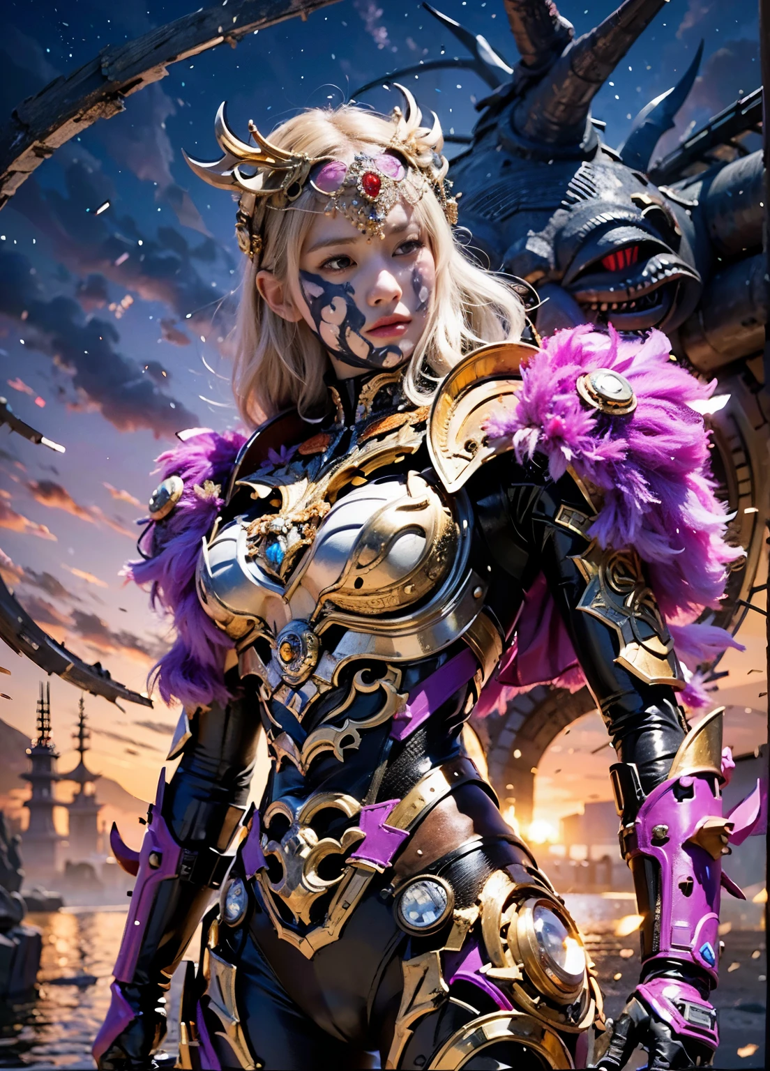 (masterpiece, best quality:1.2), (8k uhd, 16k, 32k, ultra high res), (photorealistic:1.37), (RAW photo), ultimate-realistic, ultimate-realistic details, ultimate-realistic texture, ultimate-intricate details, ultimate-realistic lighting, ultimate-realistic shadow, japanese girl, ultimate-cute face, ultimate-RAW skin, ultimate-realistic eyes, woman in powered suit, cannon mounted on shoulder, very cute face, mechanical, extremely intricate details, full body shot, ultimate photorealistic, clear stream