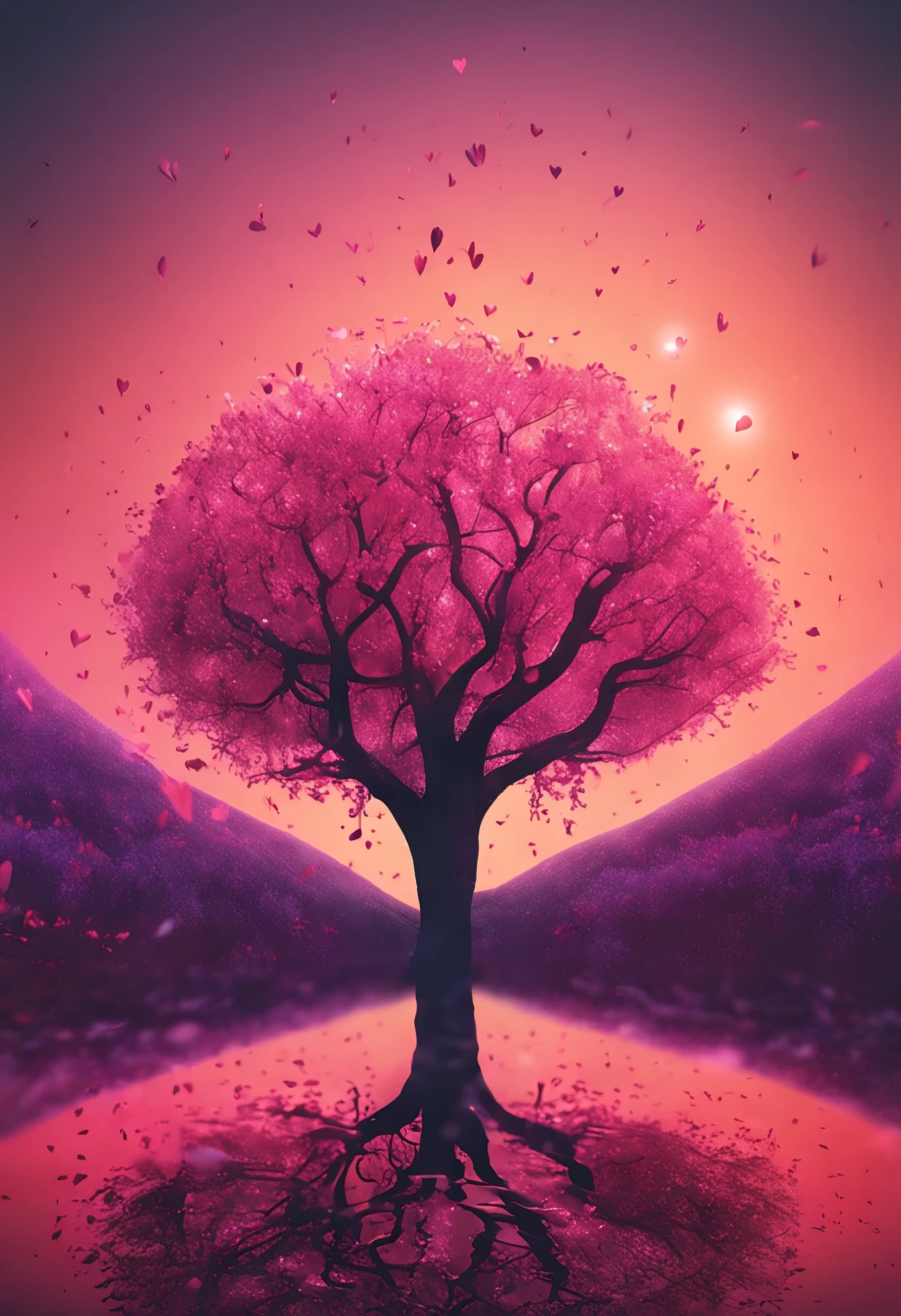A peaceful heart radiates a visual representation of life for a healthy body.