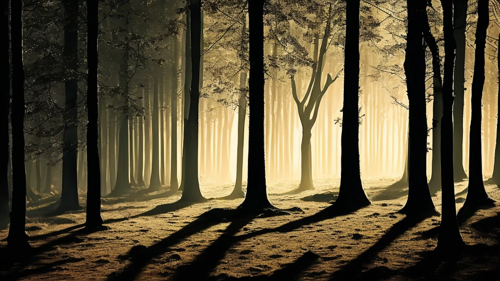 Amidst the dense darkness, subtle details emerge like clues to an ancient enigma. At first glance, only shadows and silence fill the environment, but keen eyes will notice small details that defy logic. A shadow that steals between the branches of a tree, a distant whisper that echoes on the night breezes, or a faint light that flickers in a dark corner. Every detail, however subtle, suggests a deep mystery, provoking the viewer's imagination and awakening the desire to uncover the secrets hidden in the darkness.