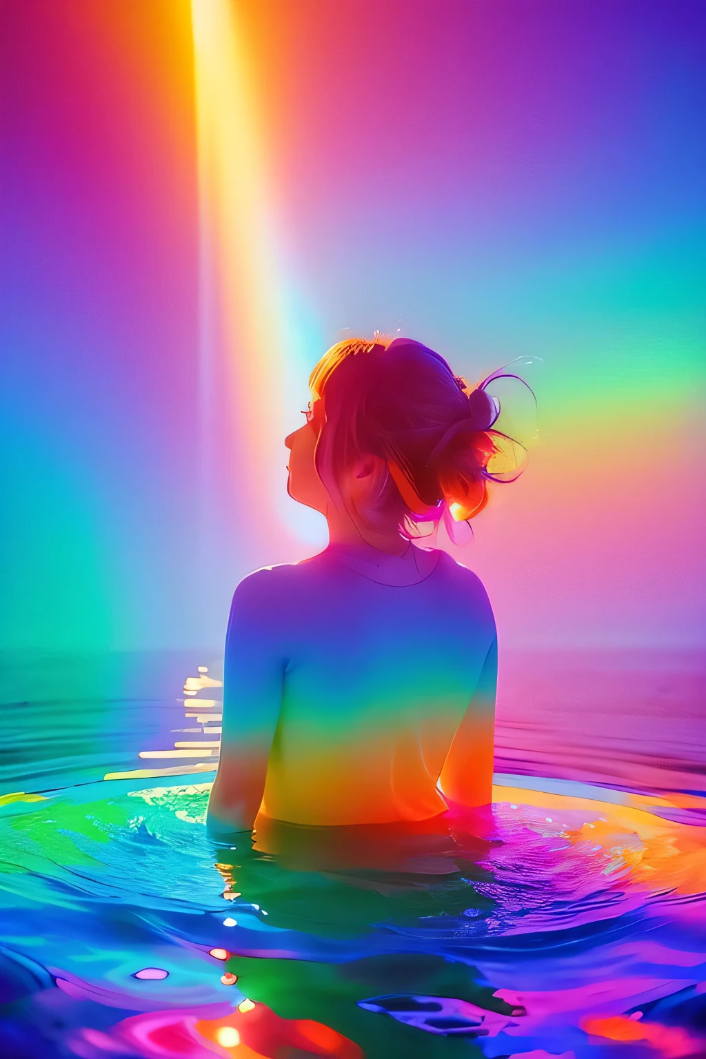 (ombre color scheme of neon pink, neon blue, \(neon orange\), neon yellow, neon green)
(genderless body silhouette:1.1) floating, fantasy, water flow, (volumetric lighting)
VaporwaveAlpha, subsurface scattering, ultra hd, 4k, high def, Photorealistic, Hyperrealistic, Hyper detailed, analog style, realistic, masterpiece, best quality, ultra realistic, 8k, Intricate, High Detail, film photography, soft lighting, heavy shadow