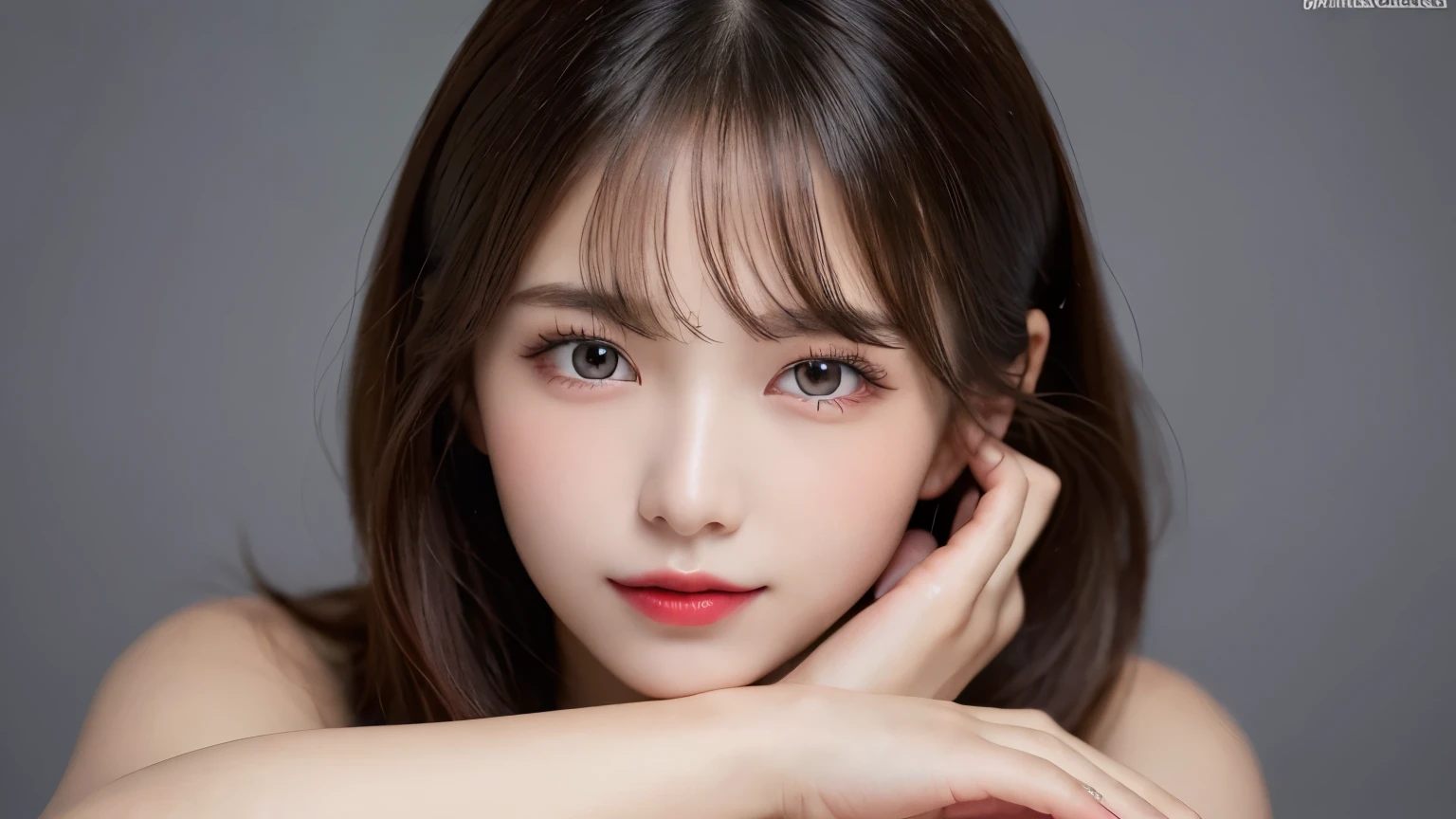 On the table, best quality, shape, Ultra Detailed, Finely, high resolution, 8k wallpaper, 完璧なダイナミックな構shape, Beautiful and delicate eyes, Medium Length Hair, Large Breasts, Natural lipstick, casual sexy pose,Smile,20 year old girl、midnight、Beautiful and detailed face、Perfect beautiful face,big eyes、original photo、Expressing female posture using the whole body、Beautiful and delicate eyes、Small face、Beautiful duplex、Facelift and style,Bikini、Beautiful golden ratio face,Double ponytail hairstyle