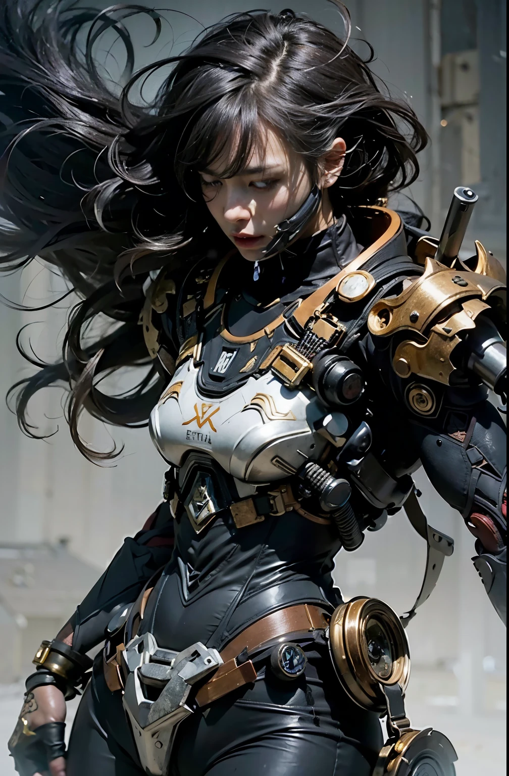 rage face，DBS，Slaves，rubbery，Black corset，shackle，collars，NSFW，（（best qualtiy，8K，tmasterpiece：1.3））），Clear focus：1.2，（layer cut，The large：1.2），Beautiful Women in Perfect Figure：1.4，Slender abs：1.2，Moist body：1.5，Highly Detailed Face and Skin Textur，Detailed eyes，二重まぶた，with long coiled hair，fully body photo，fightingpose，Combat action，nice hand，（Detailed hand movements），Hands clenched into fists，and clench your fist，Bigchest，Thin waist and thick hips，thick thight，long leges，juicy legs，Golden ratio figure，large tall，