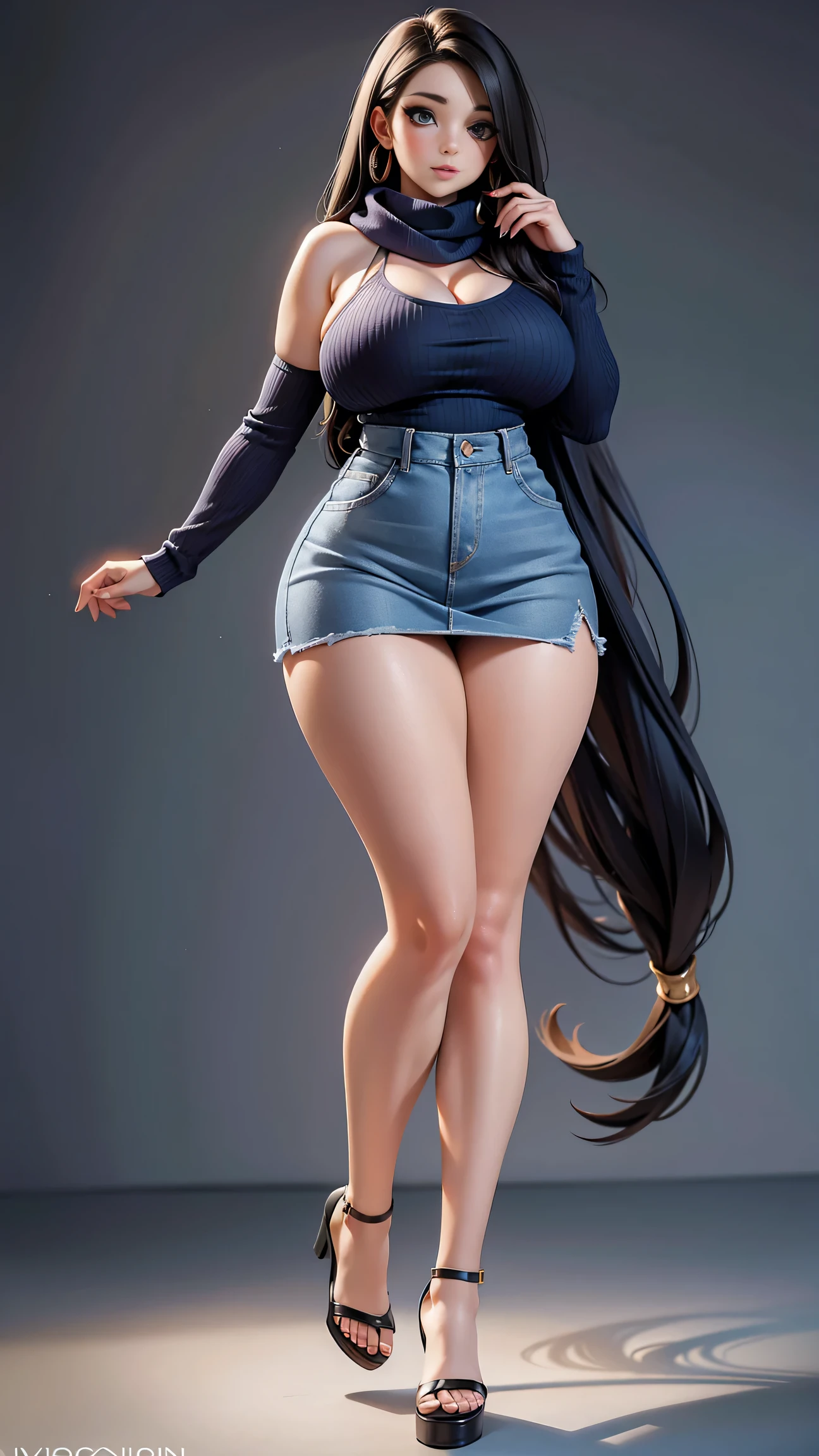 Full Body 3D Artwork! ! action figure girl, Very good figure, pop mart toy, (Naked )blind box toys, mockup, Full body, animesque, blurry backgrounds, 3D Artwork, OC rendering, high detailing, Bright, Studio Lighting ::1, blush stickers, shy, blush, tearing up, black hair, short ponytail, embarrassed, Topless, Boobs, cute nipple, C4D, blender, masterpiece
