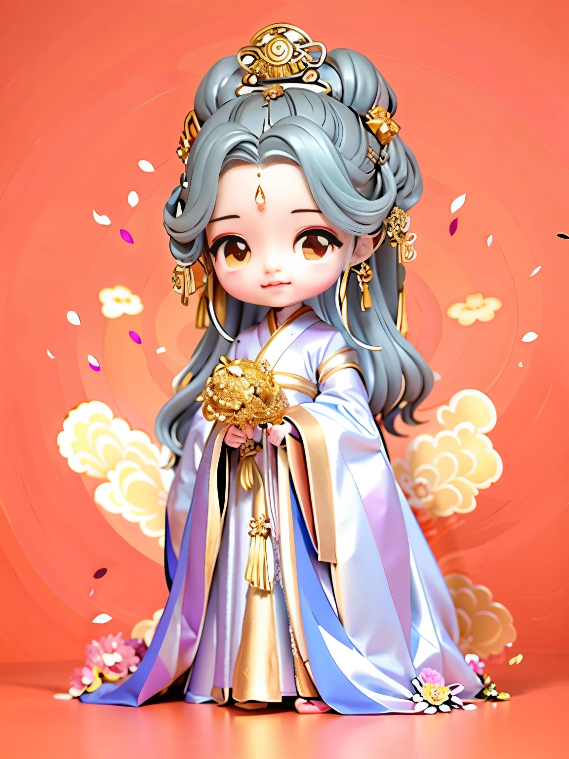 3D,China Princess, Cartoon girl in dress,There is a tie and a flower, Beautiful Line art, Very exquisite color combination, Beautiful Line art, Ancient Chinese Princess, palace , Girl in Hanfu, Line art coloring book, Line art Behance HD, Perfect color matching, Line art, Anime Princess,
