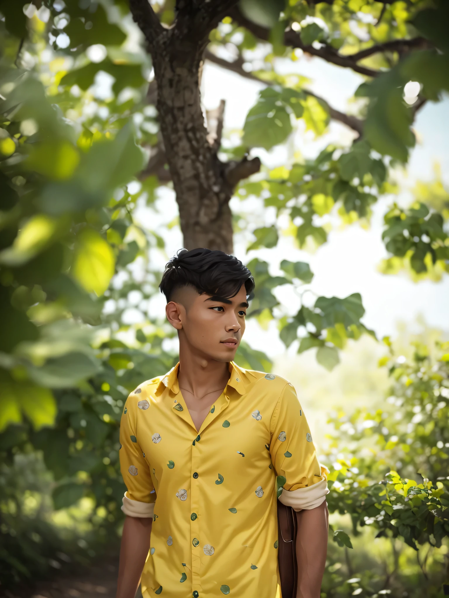 Green and yellow mixed colours shirt