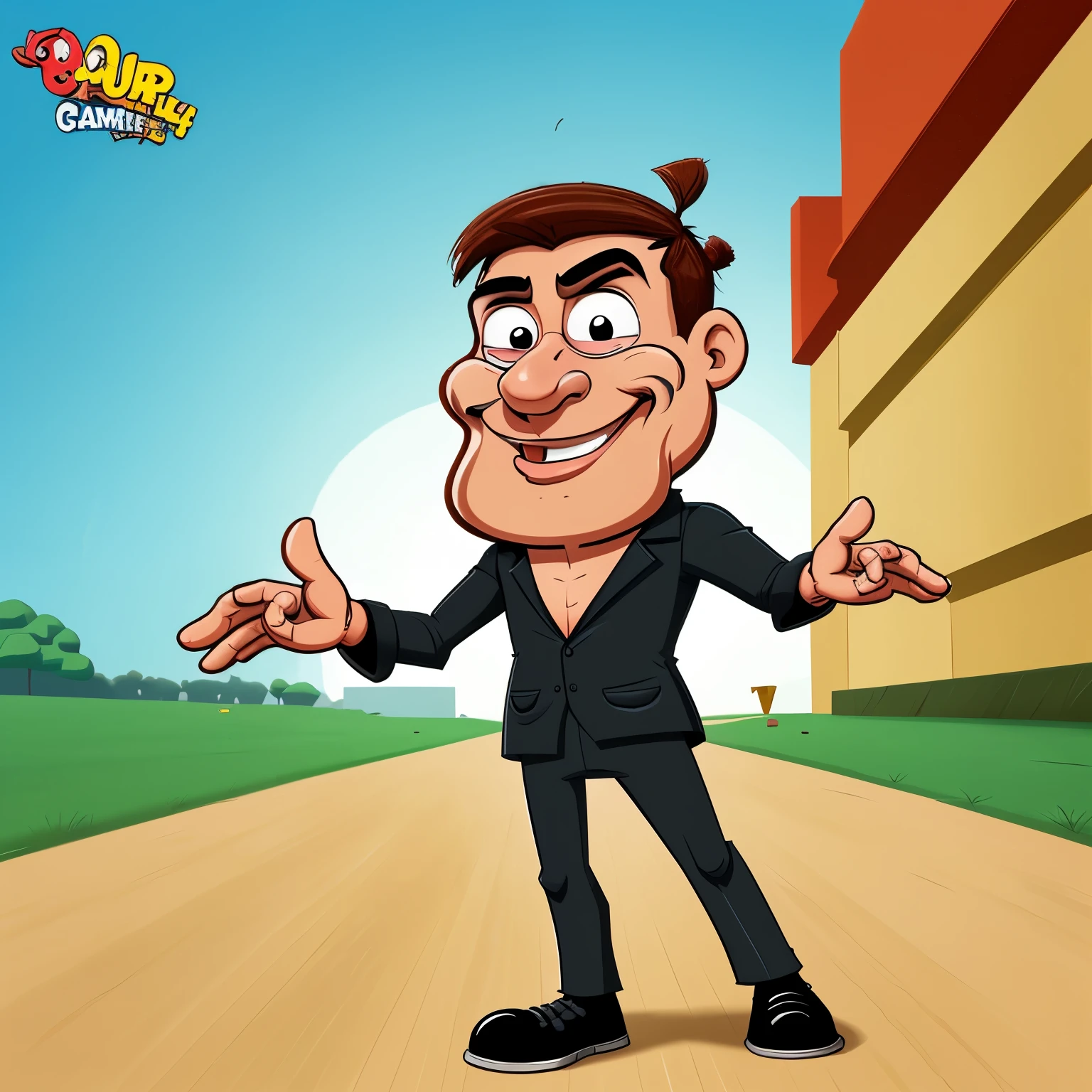 Munher cartoon personagem para jogos