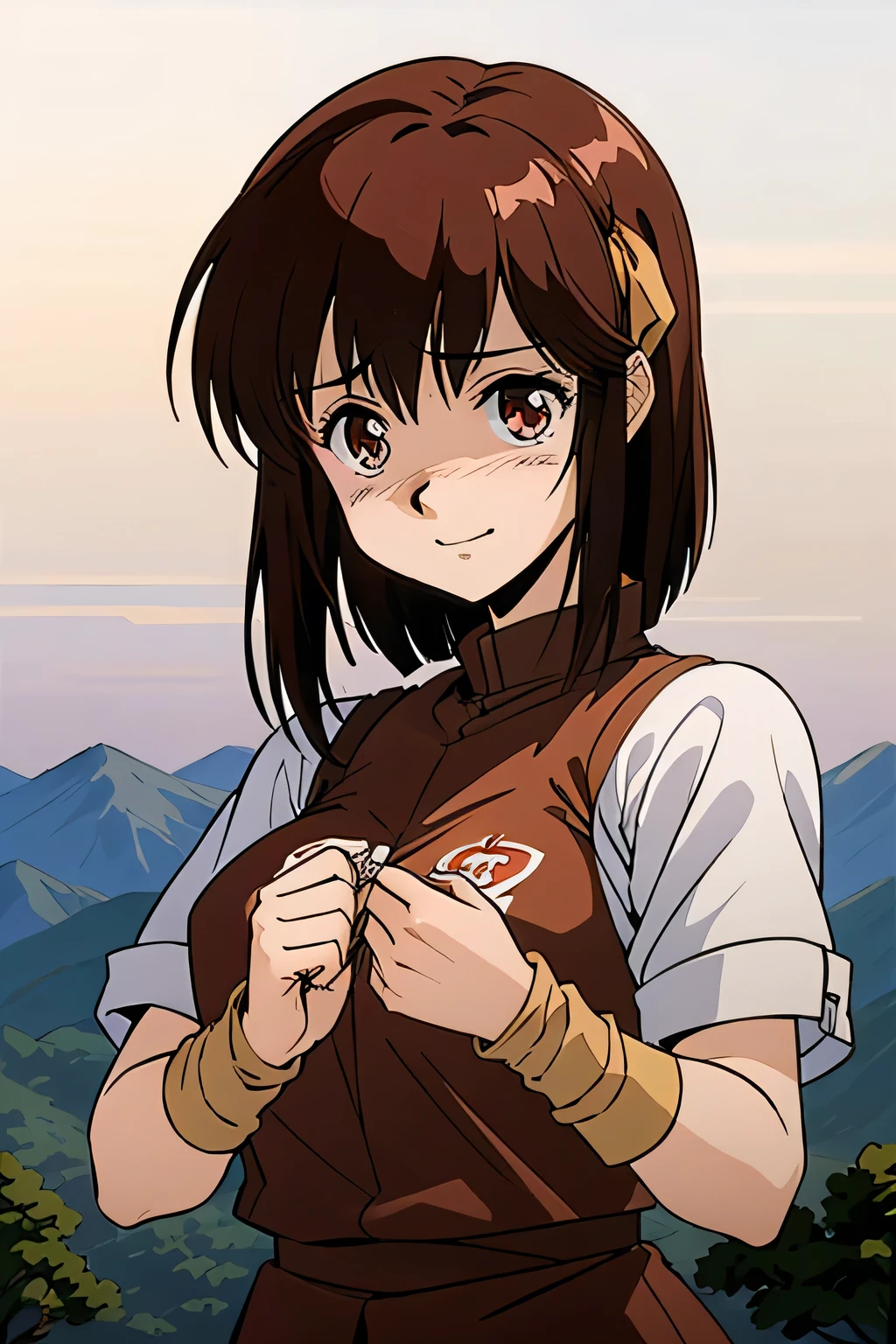 masterpiece, highest quality,Cute face
(Perfect body),(Fine and beautiful skin:1.1),(Shiny skin:1.1),(Oil highlights:1.1),(Charm), High key and low dispersion brightness scale,Soft Light,Light and dark interlaced,various expressions.redの服
1 girl, chest, , Fine highest quality illustration:1.2)、(pretty girl:1.0)、(1 girl、alone:1.0)(put a smile on your face:0.4)、(Upper Body:1.0)、(Very detailed、High resolution:1.0)、Tabletop,{Upper Body}highest quality,alone, looking at the viewer,smile,, Noriko Takaya,1 girl, Medium Hair,Brown Hair,Yellow headband,bandana,Wristband.Asahi(Mountain landscape))(Kyoto, Japan(:1.5)),Thud'do not have'Thud'It seems like I don't have any idea,,Fancy costumes(redいLeotards worn under clothing(Bloomers(red))),steady growth,Leotards worn under clothing.highest quality,alone, Mikimoto-style illustration,smile,Stupid woman,It was deleted,Mr... fool , look at me,happiness,good impression,she,You are just like she'we'we'We've been together for a long time,Noriko Takaya,1 girl, ?Medium Hair,Brown Hair,Brown eyes,Wristband,Gainax-style pink shirt, Mole, pleated huge chest, indoor, Mole under eye, pushed, red noodles, With a smile. looking at the viewer, bangs, drips of sweat, short hair, collared shirt, Cowboy Shot, hair bow, Medium Hair, large chest, bow, Open your mouth, Are standing,longing for space、Okinawa Girls' Space High School students aiming for space。
Daughter of Yuzo Takaya, the space admiral who led the Luxion fleet.。.。
Brighten up the schoolyard々He has excellent physical strength、Can run 50 laps.。
in、He has a timid and crybaby personality and is do not have good at operating machine weapons.。
He had a career as a naval admiral.'daughter, she was looked at with disdain by all the students.、She was called the Vanishing Girl because of her father.'The fleet was destroyed by the attack of a space monster..。
moreover, Being scouted by a higher-ranking unit, He was isolated because of the jealousy of those around him..、
Discovered by coach Otako Ichiro、After a tough workout, Xu々Strengthen。
Direct motion control when combining with Gunbuster、Use your body to fly a plane(Because of this, when the degenerate reactor was torn off from the Gunbuster to activate Buster Machine No. 3, the chest part of the uniform was torn off, exposing the chest.。later, I had a junior who did the same thing..)。
The junior high school I graduated from was in Osaka..、In the manga, He demonstrates his Kansai dialect..。It is said that she has a raccoon face and a small bust.、It is drawn with a certain amount of volume..。Also、In the final episode, he grows up.「About B86」It has become。The setting materials also include images of her completely naked.、Even her private parts were drawn、Mosaic processing is used for the main video.。
I love anime like no other.、to my room『Nausicaä of the Valley of the Wind』We have posted posters such as。