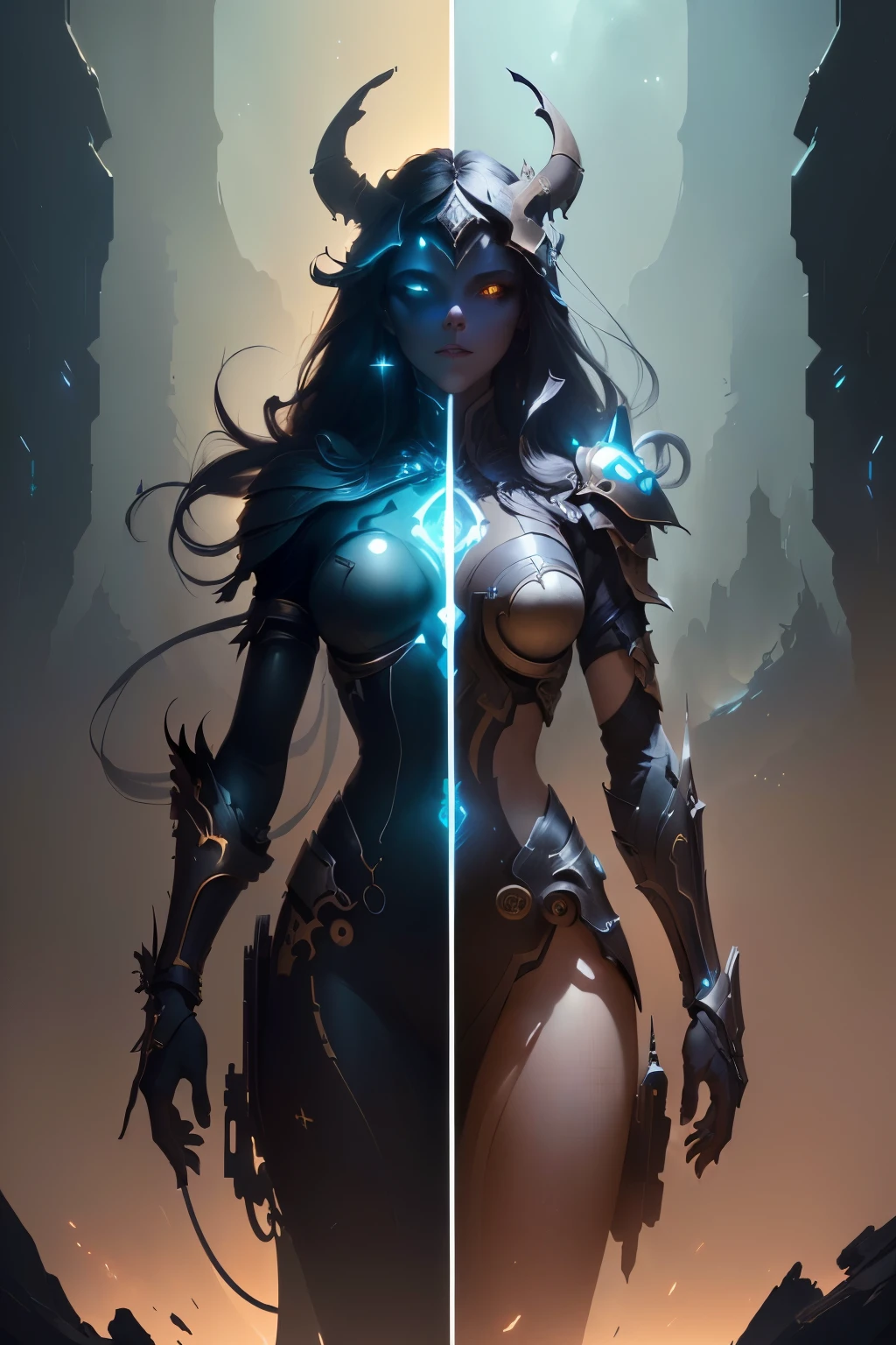 masterpiece, best quality, (extremely detailed CG unity 8k wallpaper), (best quality), (best illustration), (best shadow), absurdres, realistic lighting, (Abyss), beautiful detailed glow, art by PeterMohrBacher,
