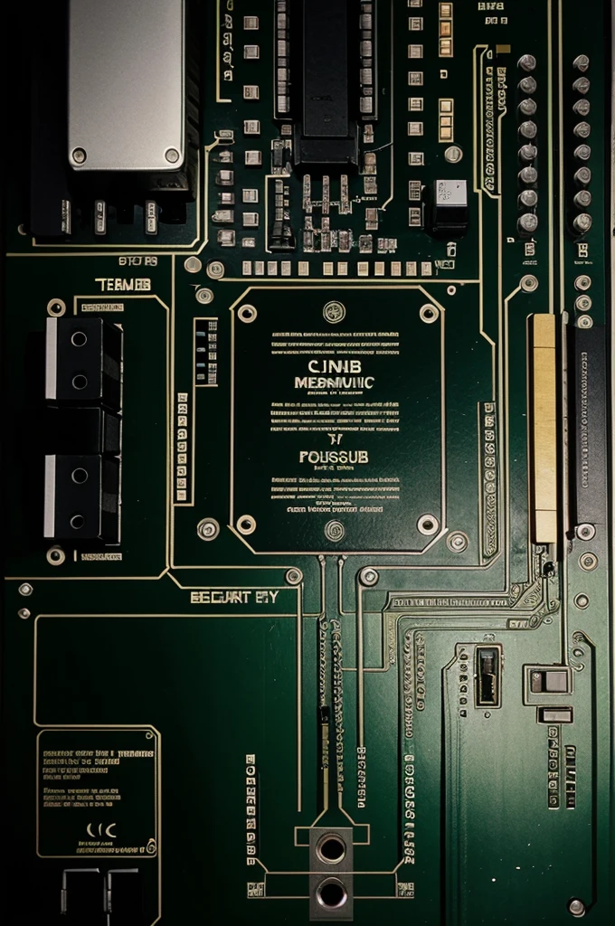 Circuit board with the words “Music Technology Club”