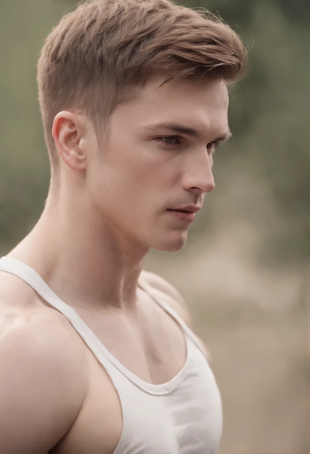 masuter piece、well built、muscular、macho、white pale skin male people、short-haired、Fade Cut、no Underwear、Wild、Hot、NSFW