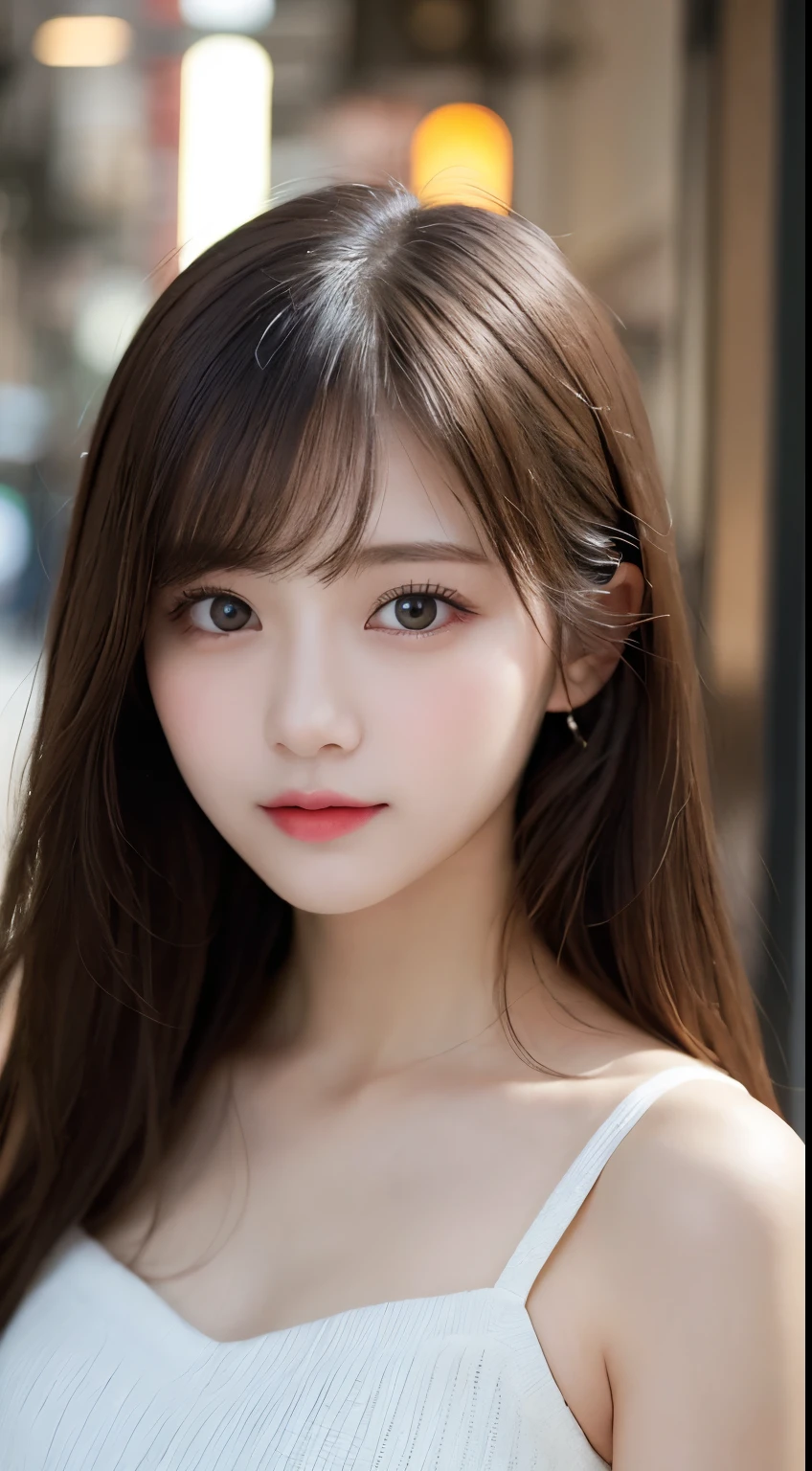 Tabletop, highest quality, shape, Very detailed, finely, High resolution, 8k wallpaper, 完璧なダイナミックな構shape, Beautiful and detailed, Tokyo Trends Winter Dress Fashion,Straight hair, Small breasts, Natural color lip, Random sexy poses,Cute Smile,20-year-old girl、Beautiful and elaborate face、Perfect and beautiful face,Big eyes、Beautifully detailed face、Perfect and beautiful double eyelids、Blur the background、Perfect and beautiful face、Feminine poses、Blur the background、Slim face and figure、Blur the background,Actual Photos