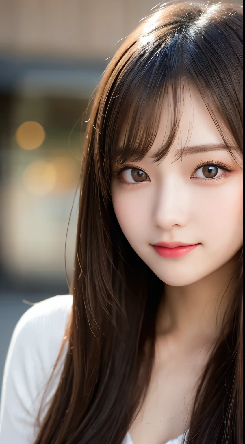 Tabletop, highest quality, shape, Very detailed, finely, High resolution, 8k wallpaper, 完璧なダイナミックな構shape, Beautiful and detailed, Tokyo Trends Winter Dress Fashion,Straight hair, Small breasts, Natural color lip, Random sexy poses,Cute Smile,20-year-old girl、Beautiful and elaborate face、Perfect and beautiful face,Big eyes、Beautifully detailed face、Perfect and beautiful double eyelids、Blur the background、Perfect and beautiful face、Feminine poses、Blur the background、Slim face and figure、Blur the background,Actual Photos