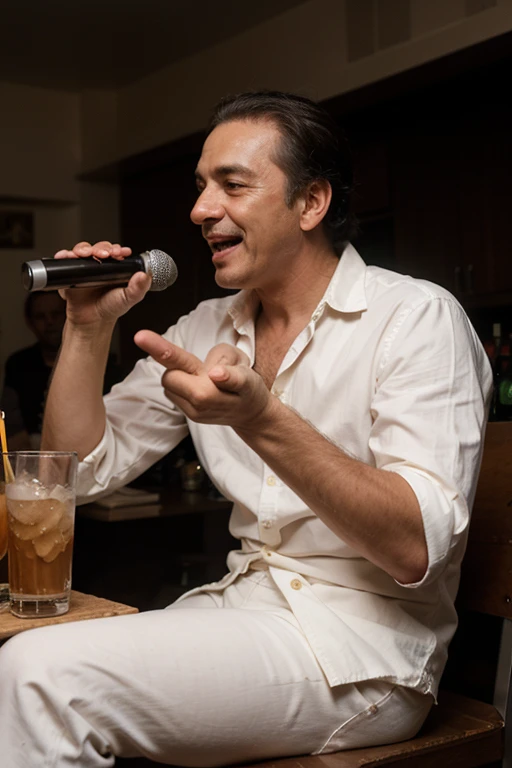 Don Ramón was a rich and happy man who liked to sing and drink with his best friends..