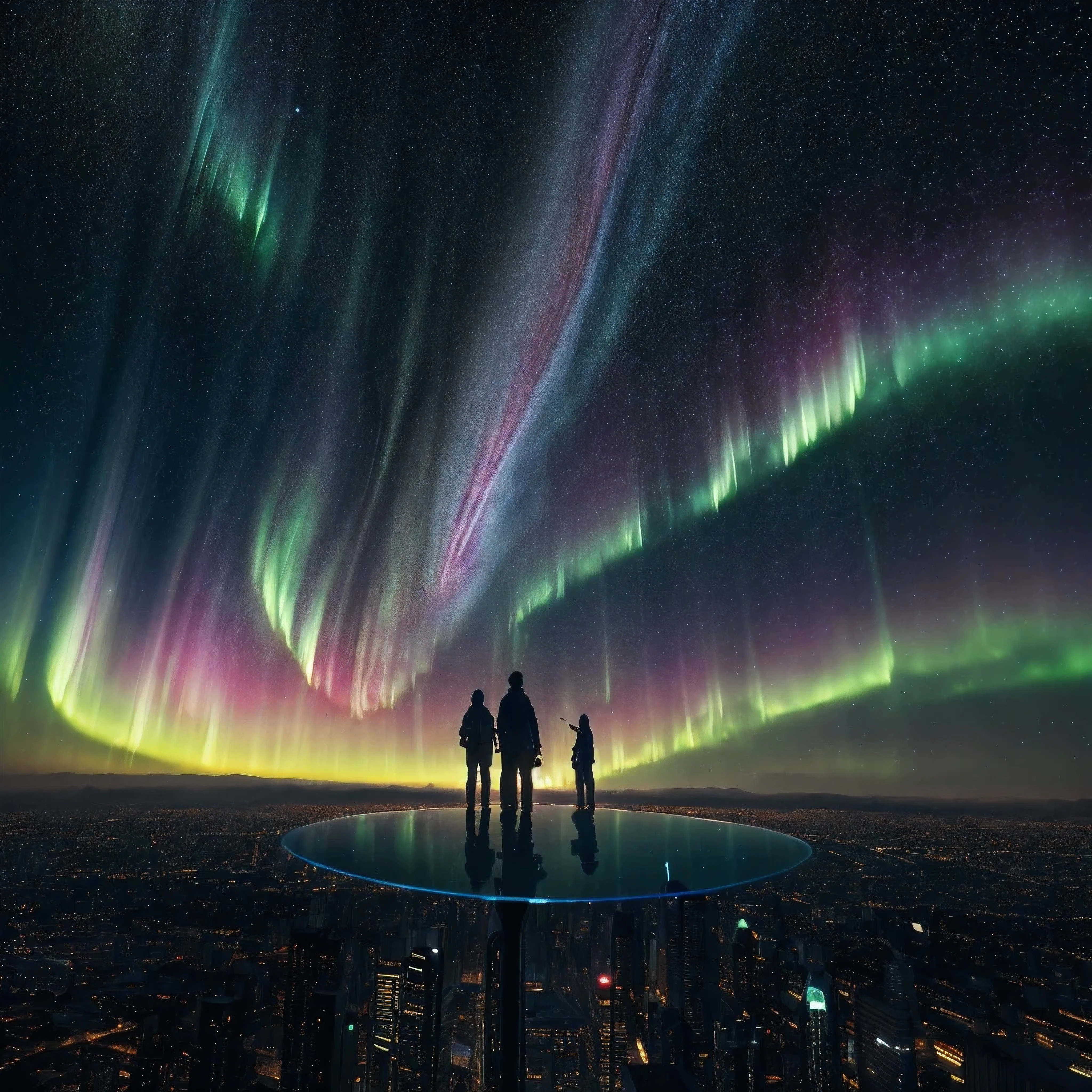 masterpiece, the highest quality, Amazing reflection, Best reflection ever. (Highly detailed CG Unity 8k wallpaper), (highest quality), (Best illustrations), (Best Shadow), Starry Sky, Aurora, ,