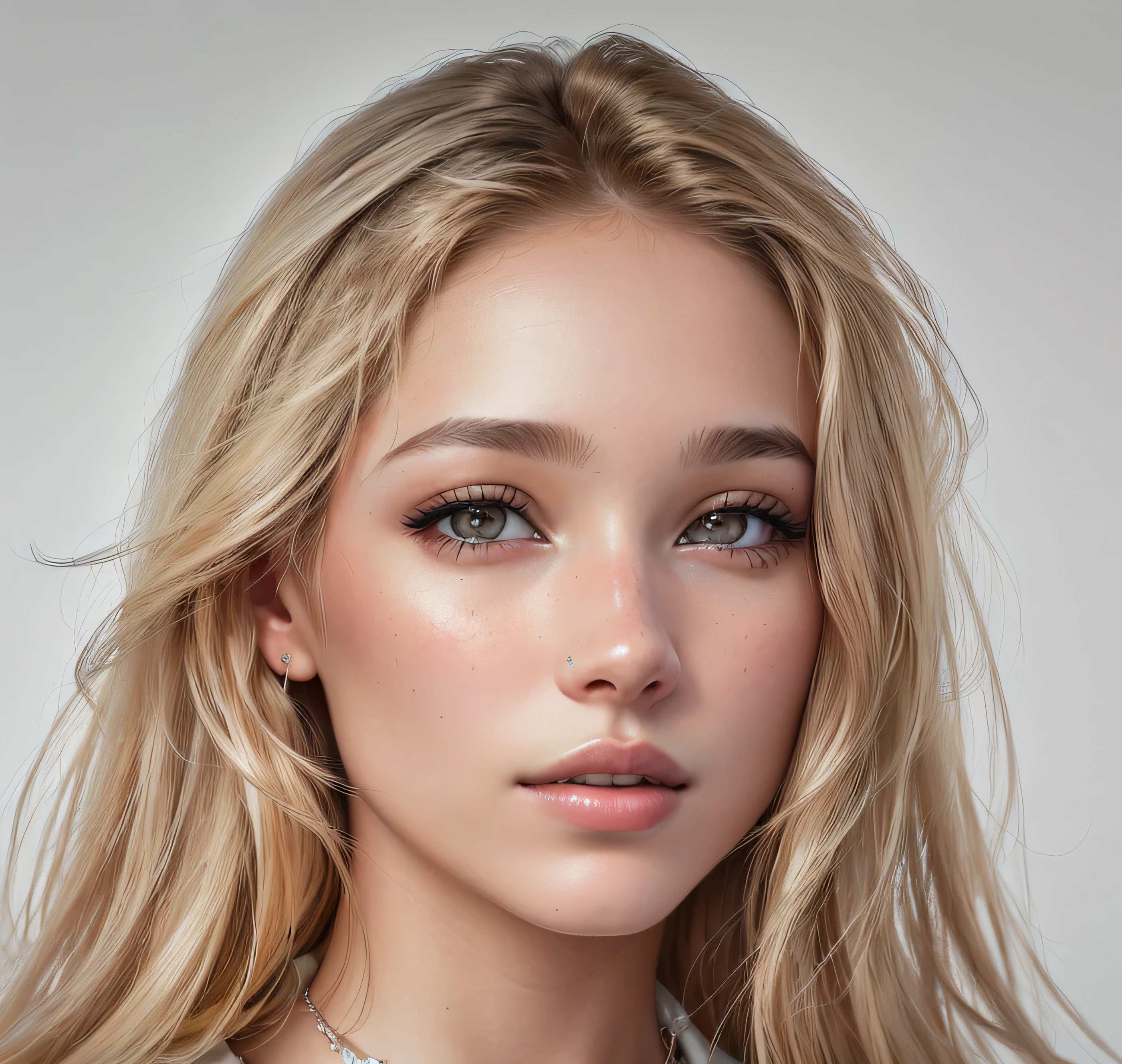 Mujer rubia con pelo largo y un collar en el cuello., retrato de primer plano de cara completa, Retrato de Sophie Mudd, foto de una mujer hermosa, retrato suave 8 K, retrato de primer plano de cara completa, retrato de una bella modelo, primer plano retrato en la cabeza, joven hermosa mujer, rostro de mujer joven, hermosa imagen de retrato, primer plano de una mujer rubia