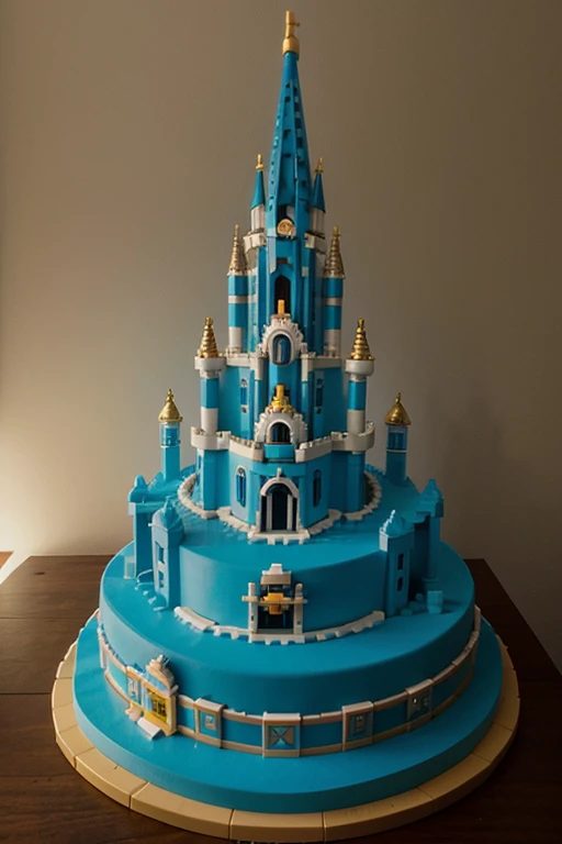 un castillo enorme y bonito creado con piezas Lego