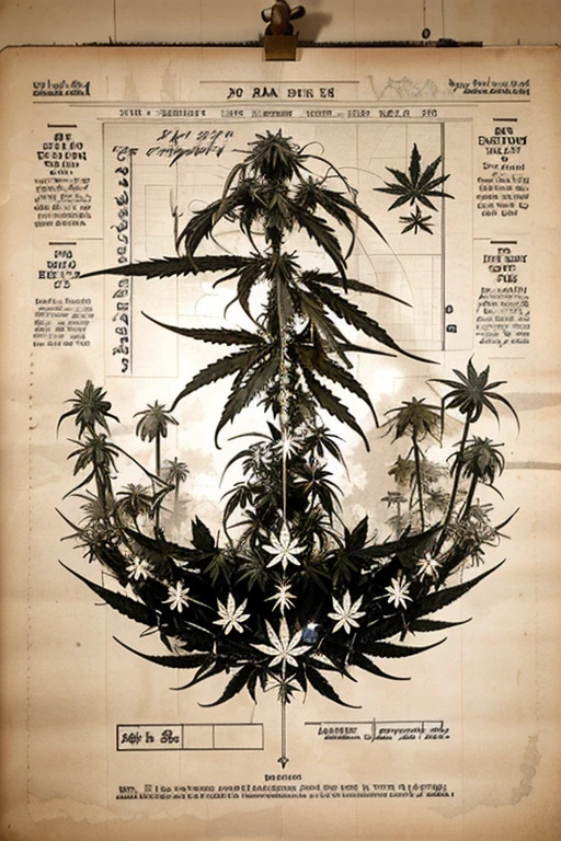 (Obra maestra, mejor calidad, realista, detallado,  poster botany ADN cannabis Crujiente:1.2), (sepia, monocromo:1.1), npzw, (texto, Paragraph:1.2), Boceto de Necronomicon, (pagina antigua, Book page, (dibujo de planta de cannabis), catalogue, botany,esquemas, diagramas), ADN,sombras pesadas 