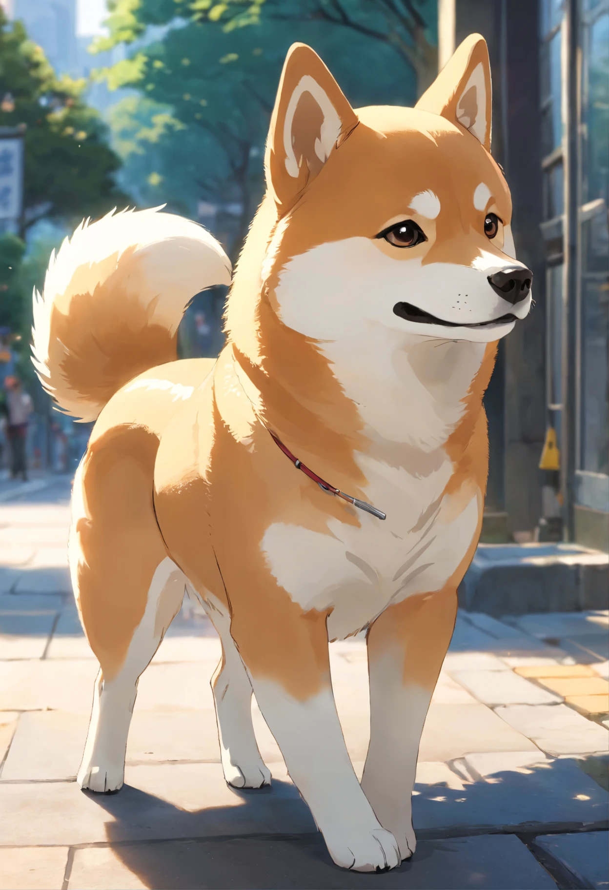 "Creating a Shiba Inu with chic ultra-high definition images, Classic Dog Pose. Use of advanced macro photography techniques、Highlights the intricate details of the dog's coat, Standing ears, And expressive eyes and tongue are partially out. Place the camera at the dog's eye level, Creates an intimate connection between the viewer and the dog's subject. Implement a wide aperture for a shallow depth of field, Gently makes the dog stand out clearly against a blurred background. Improve lighting、Emphasizes the texture and contours of the dog's body, Use of Software, Remove coarse shadows、, cosy atmosphere. Catch a dog in a relaxed position, But balanced, Show flexibility and elegance. Try to capture the moment with natural movement, Stretching, Grooming, etc., To convey a sense of authenticity. Implement post-processing techniques to improve image clarity, Contrasty, and color balance, Protect all aspects, From the dog's intricate patterns to its intense gaze, Rendered in stunning detail. Finally, Conveys the gentle beauty and innate elegance of the Japan Shiba Inu, Capture fleeting moments celebrating the unique essence of a dog's curiosity and balance."
