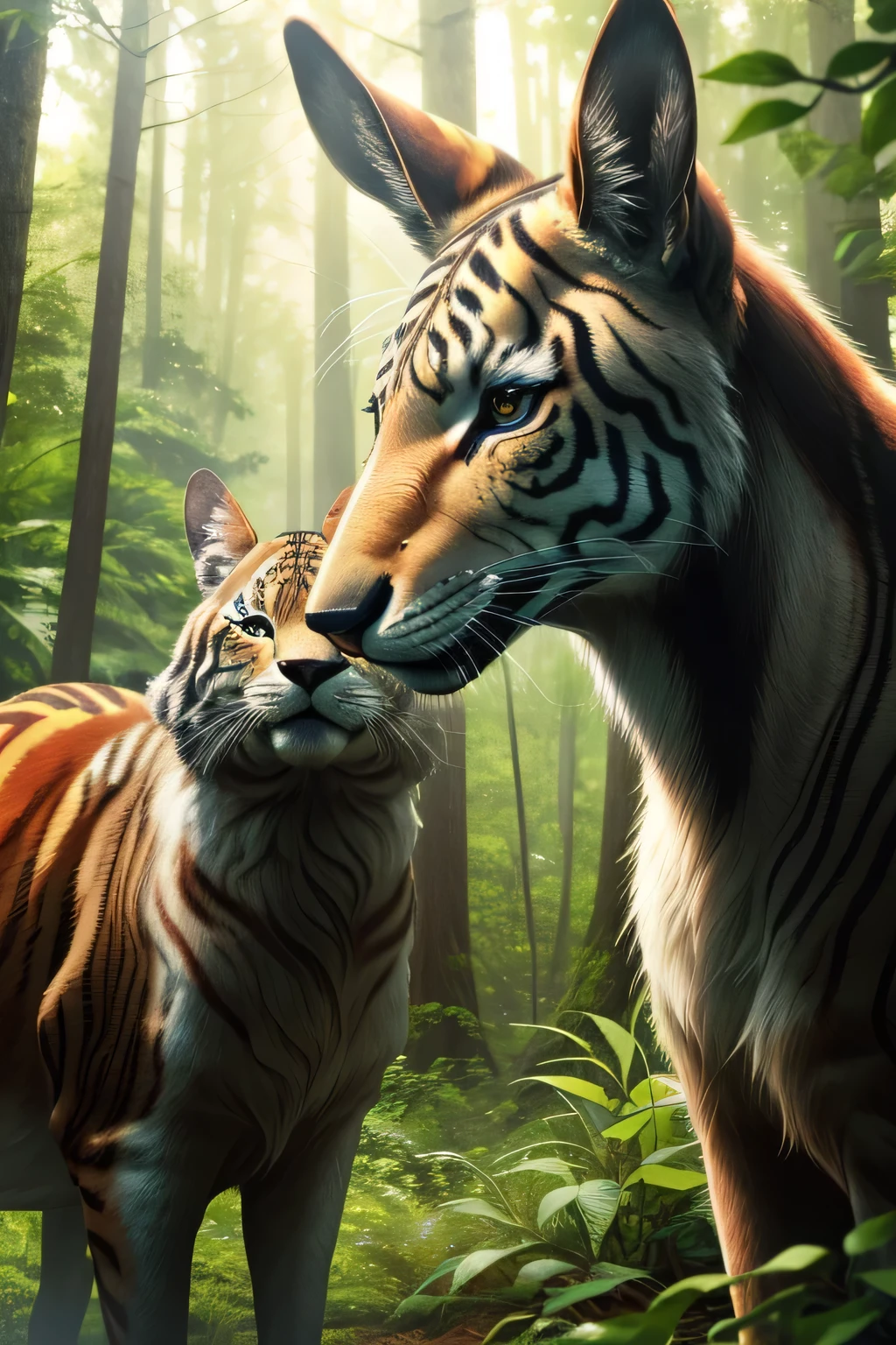 (Intricate Detail, Best Quality, High Resolution, 8k), 1 Dear animal, animal in the forest, normal animal, realistic animal, candid, real animal, dear, forest in background, peaceful atmosphere, Depth of Field, VFX.