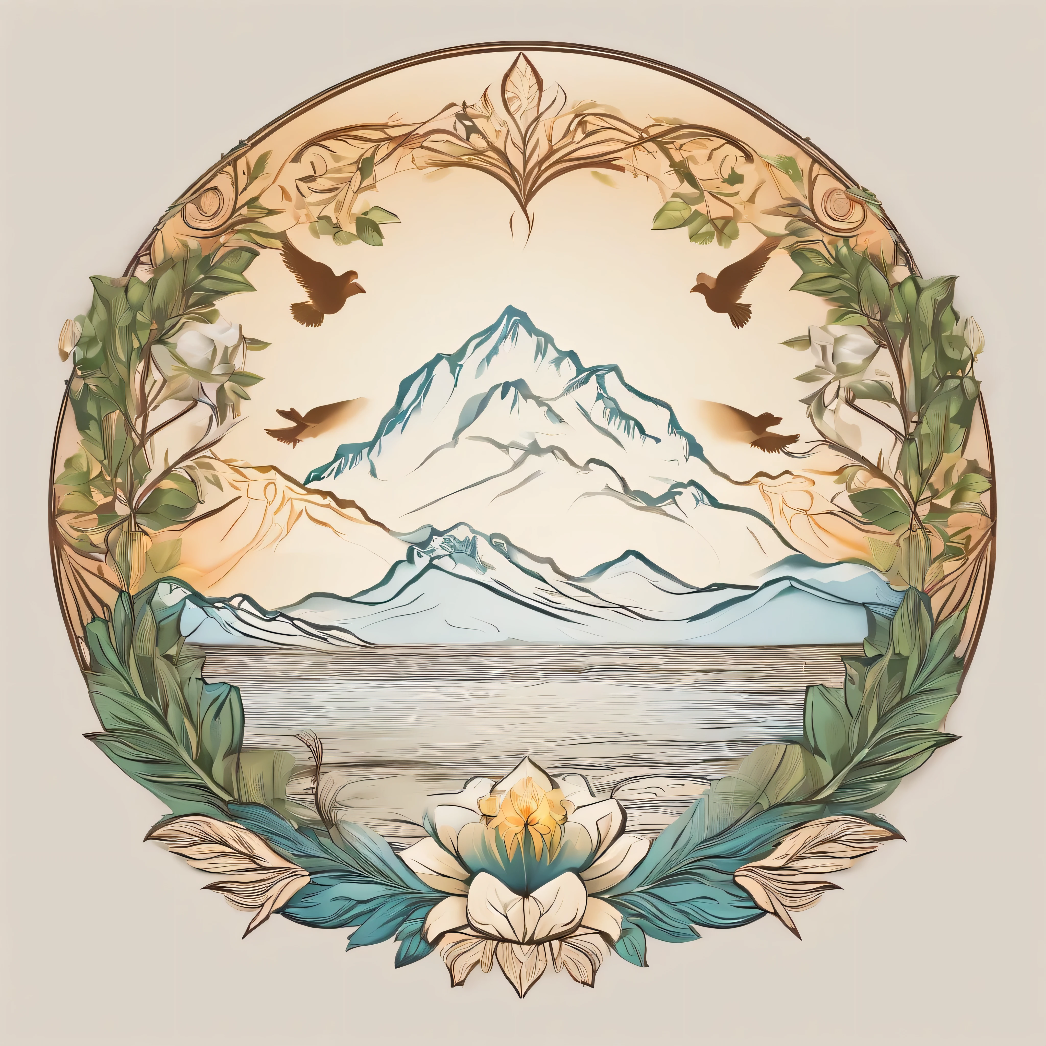 Logo that represents nature love & harmony 