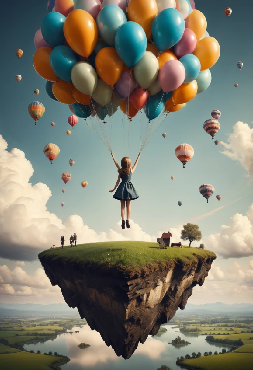 Floating high in the air, (masterpiece, best quality, Professional, perfect composition, very aesthetic, absurdres, ultra-detailed, intricate details:1.3), by joel robison