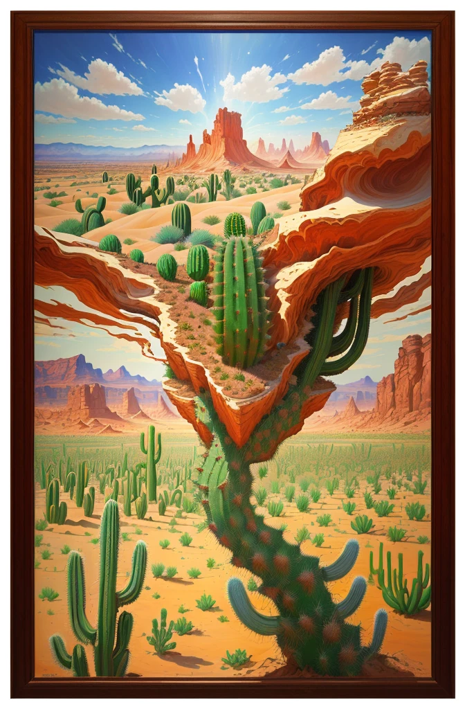 painting of a desert landscape with a cactus, сюрреалистический canvas, oil, surrealism, canvas, oil, a surreal painting, surreal painting, surrealist oil painting, Шедевр абстрактного surrealismа, surreal painting, a surrealistic landscape painting, a surrealistic landscape, second mason, psychedelic painting, inspired by André Masson, surreal painting