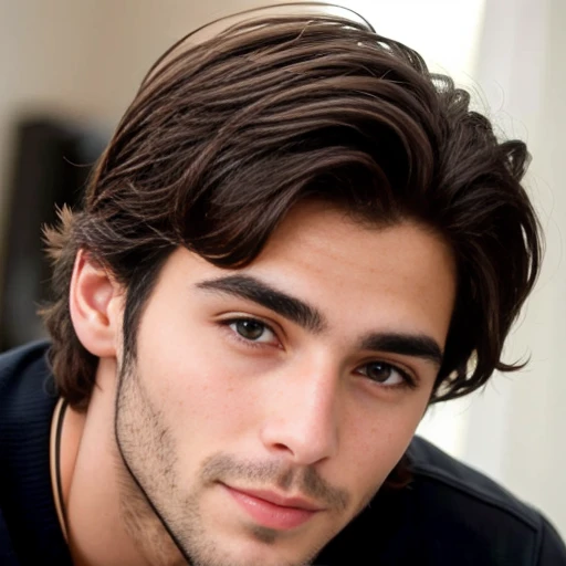 Perfect asmonean jewish men heartthrob, focus on face.