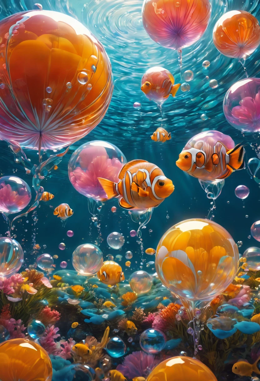 bubbles Floating high in the air, best quality, masterpiece, very aesthetic, perfect composition, intricate details, ultra-detailed